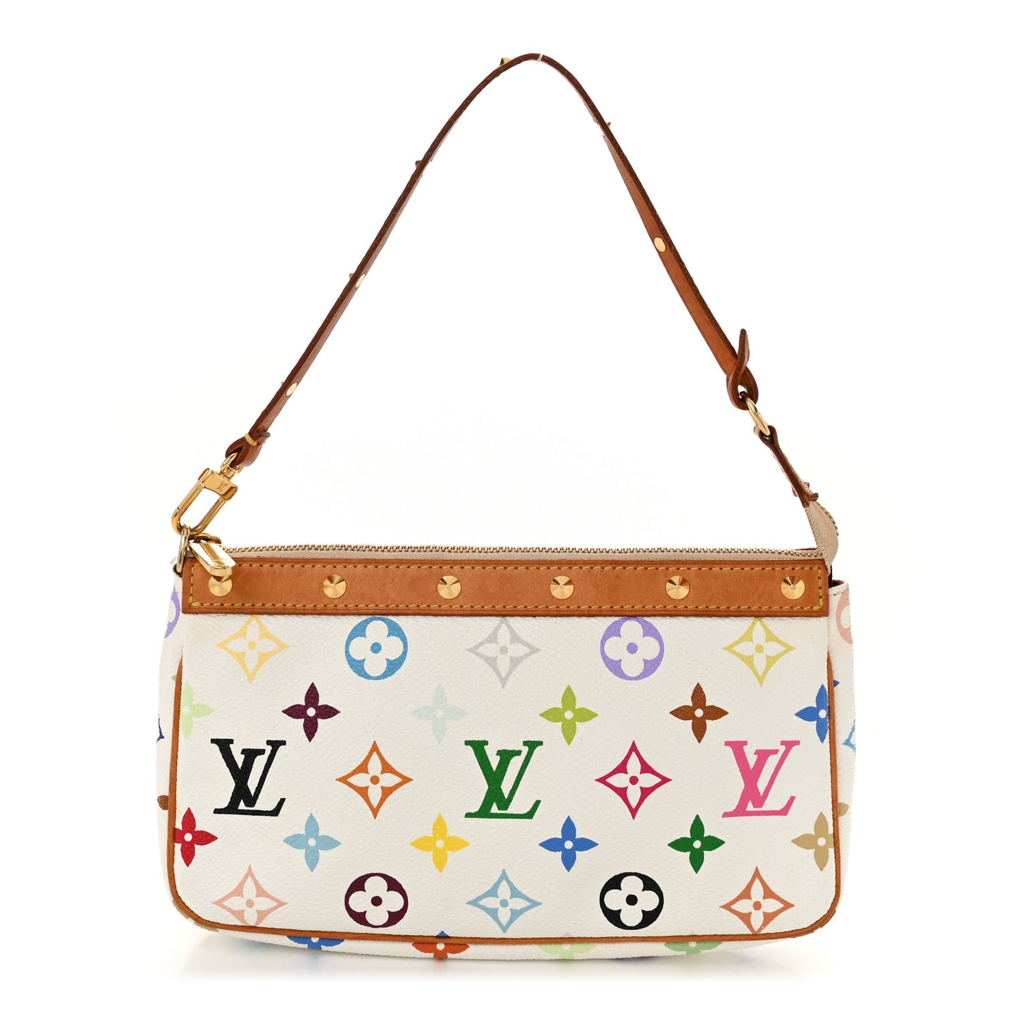 Monogram Multicolor Pochette Accessories White