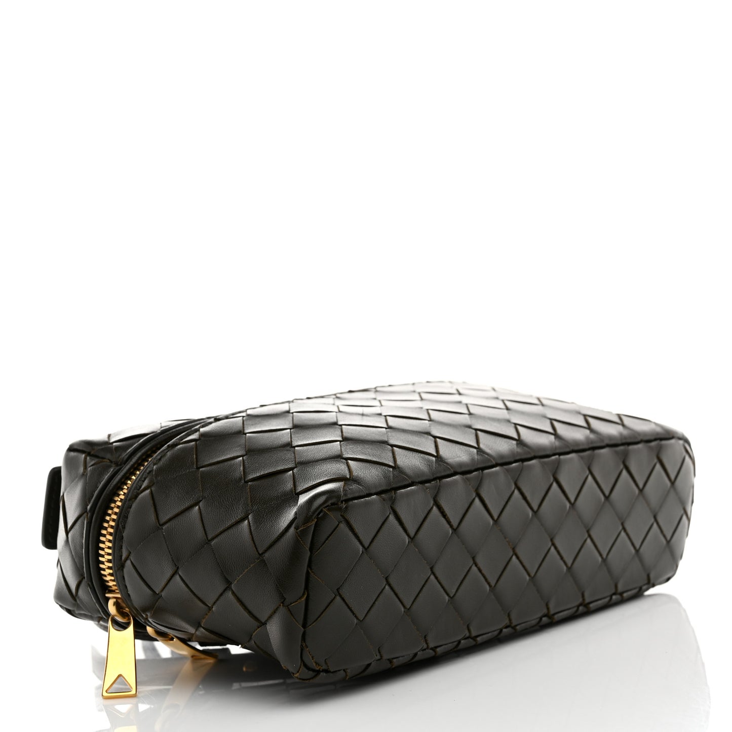 Calfskin Intrecciato Bang Bang Vanity Case Kaki