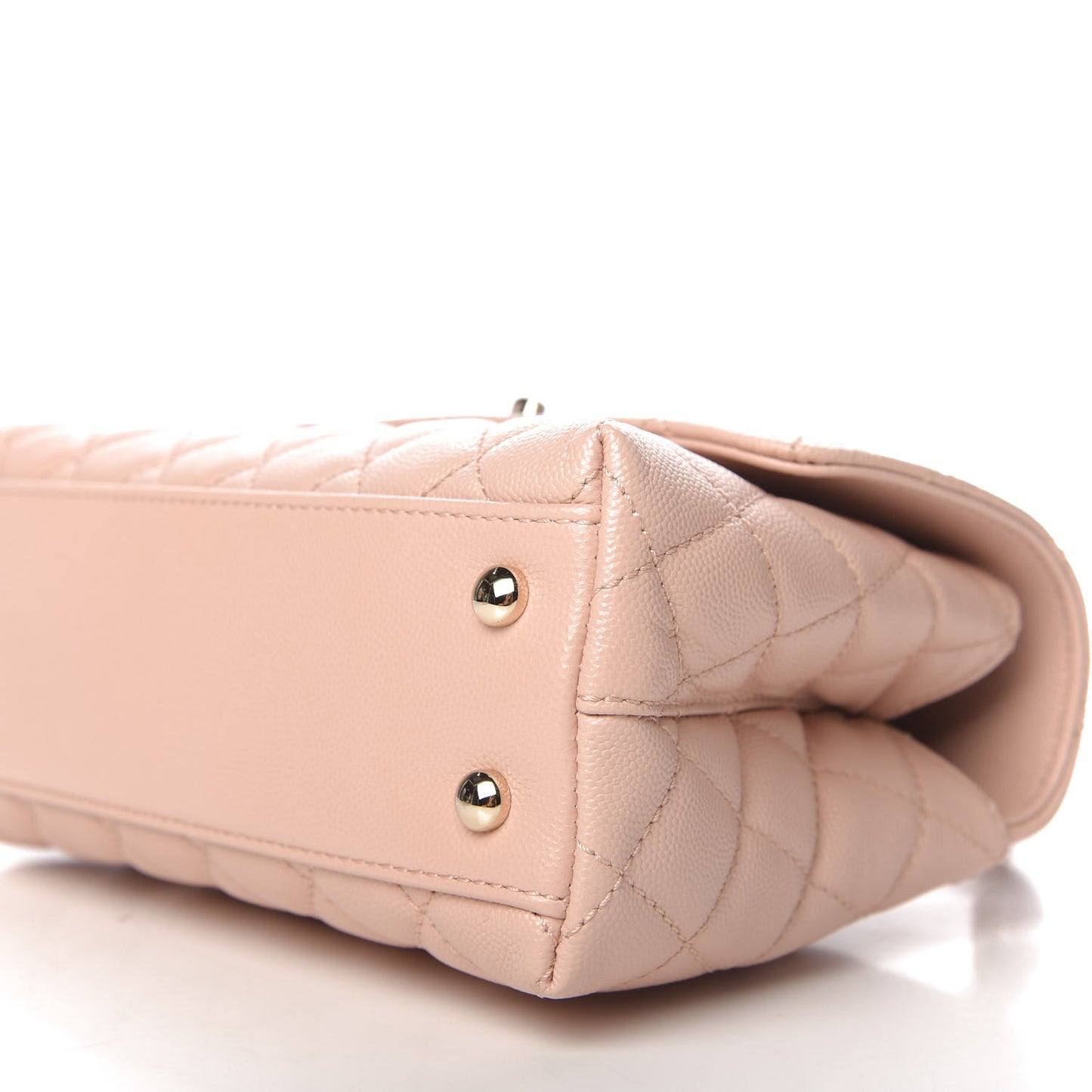 Caviar Quilted Mini Coco Handle Flap Light Pink