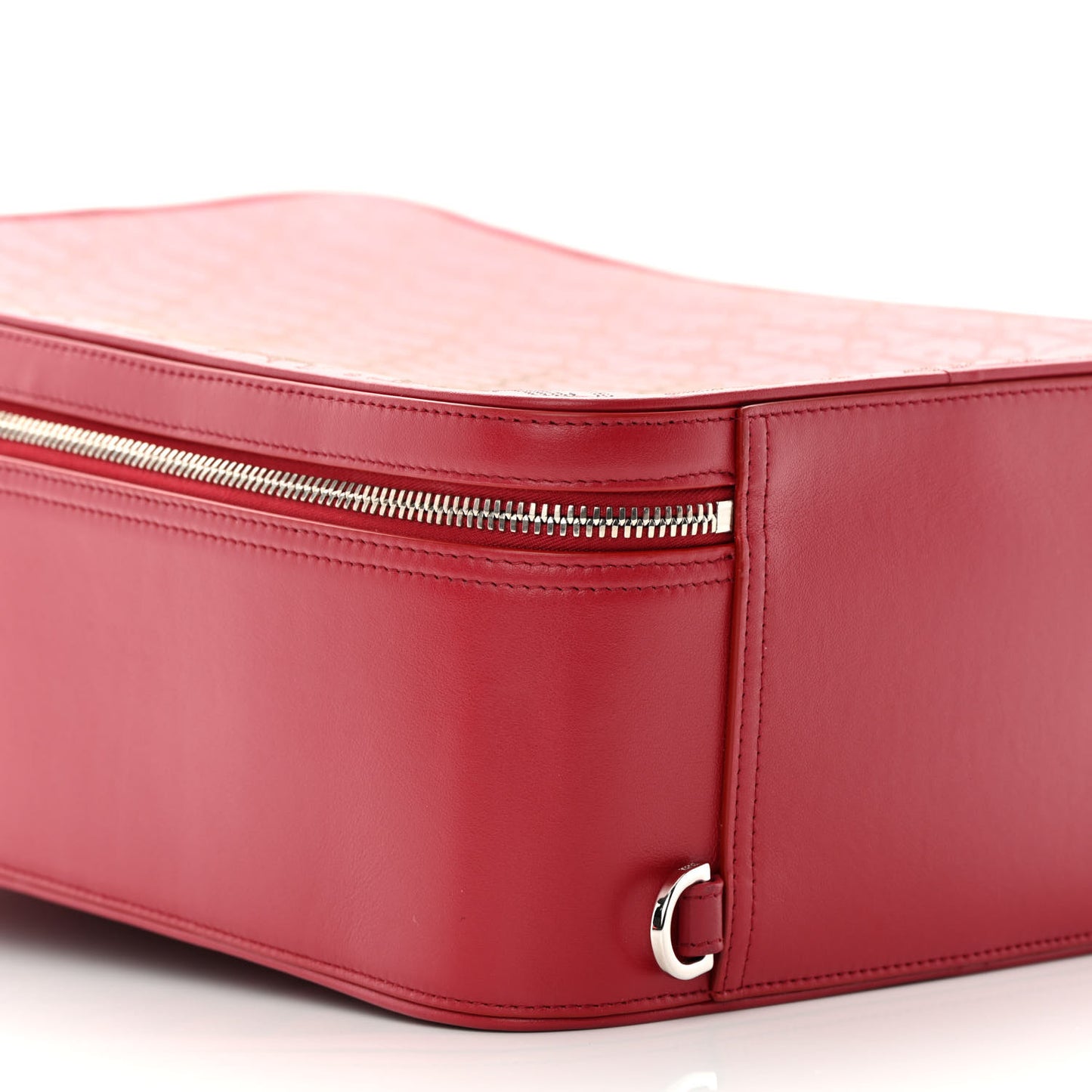 Calfskin Oblique Galaxy Perforated Marsupio World Tour Pelle Sling Red White
