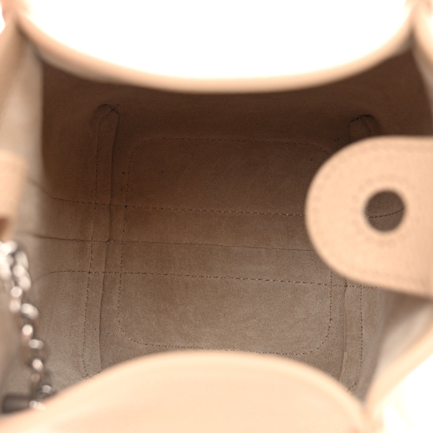Grained Calfskin Micro Bale Bag Light Mastic