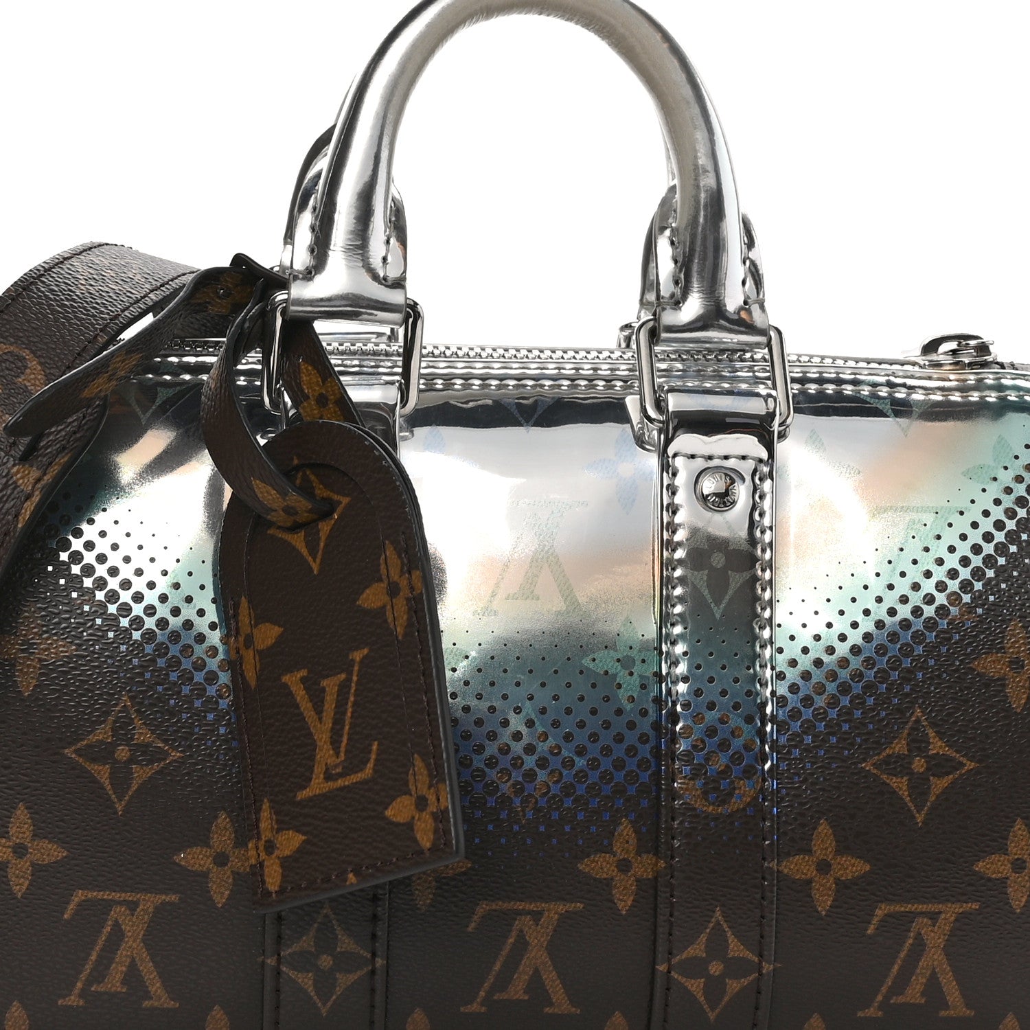 Louis Vuitton Metallic Monogram Portrait Keepall Bandouliere 25 Brown 5 of 9