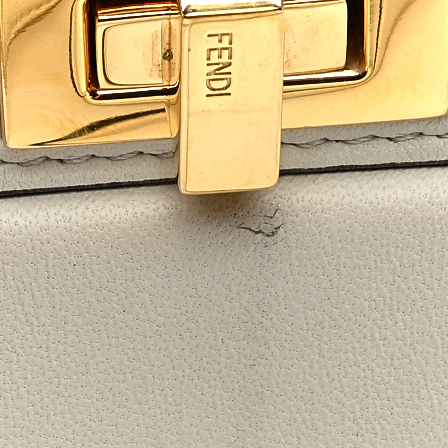 Shiny Nappa Petite Peekaboo I SEE U Satchel White