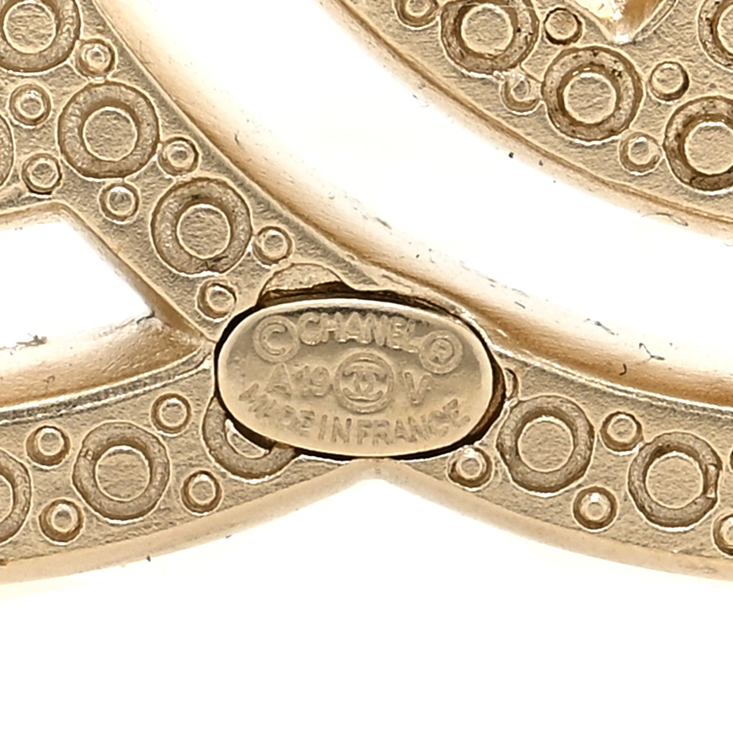 Chanel Metal Crystal CC Brooch Gold 3 of 4