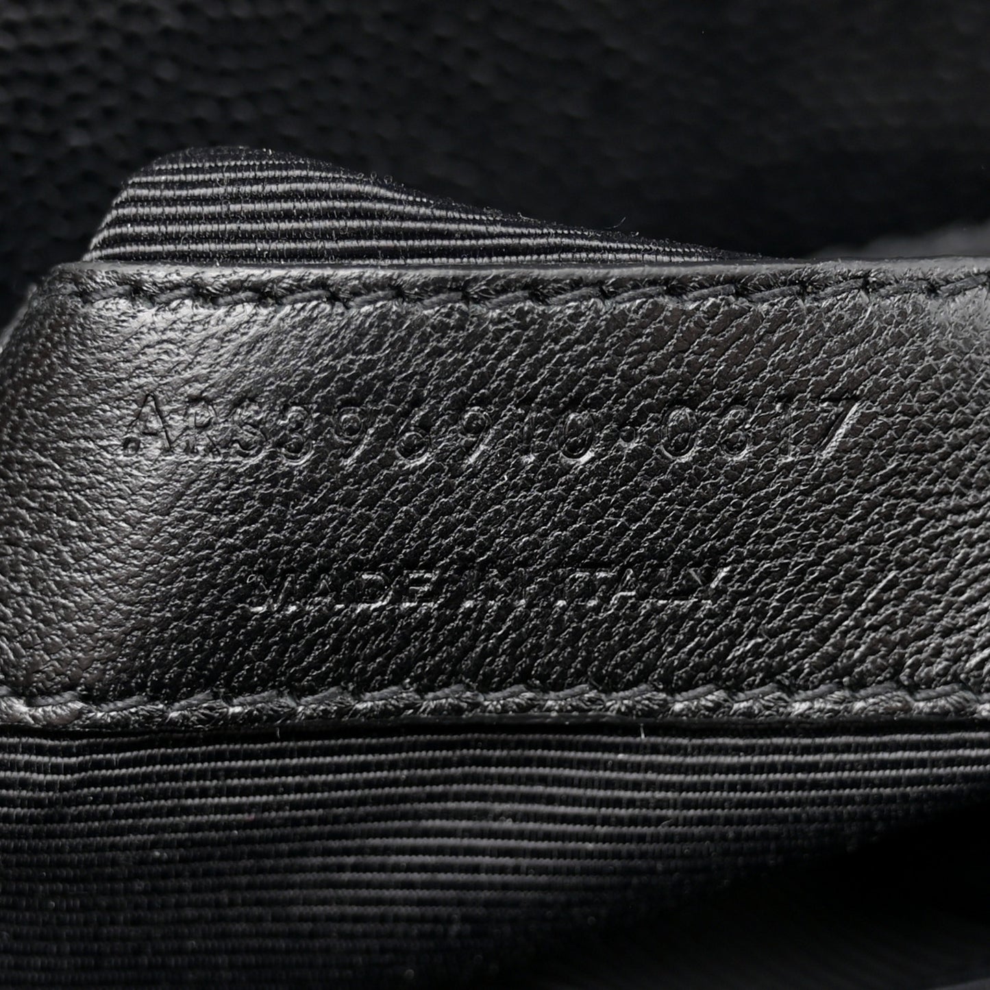 Grain De Poudre Matelasse Chevron Large Monogram Satchel Black