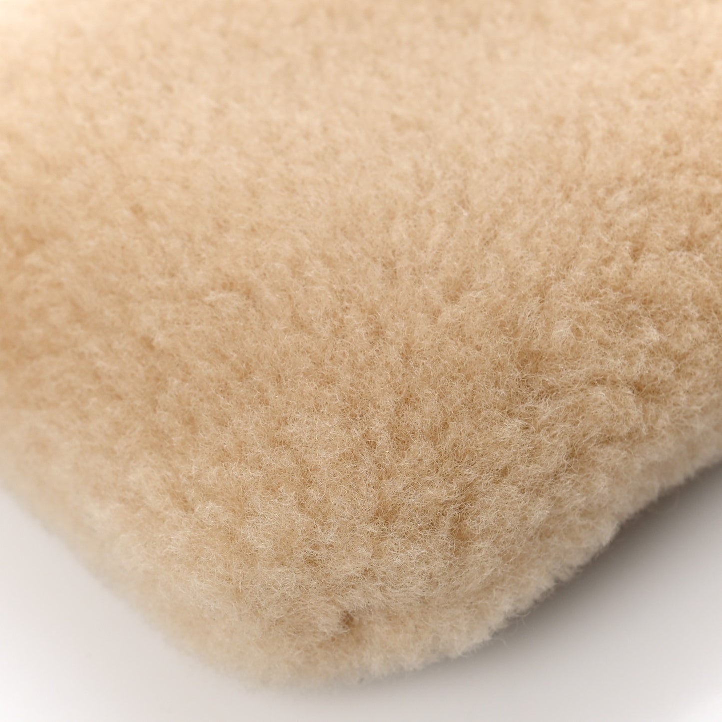 Shearling Mini Pac Pac Pouch On Chain Natural