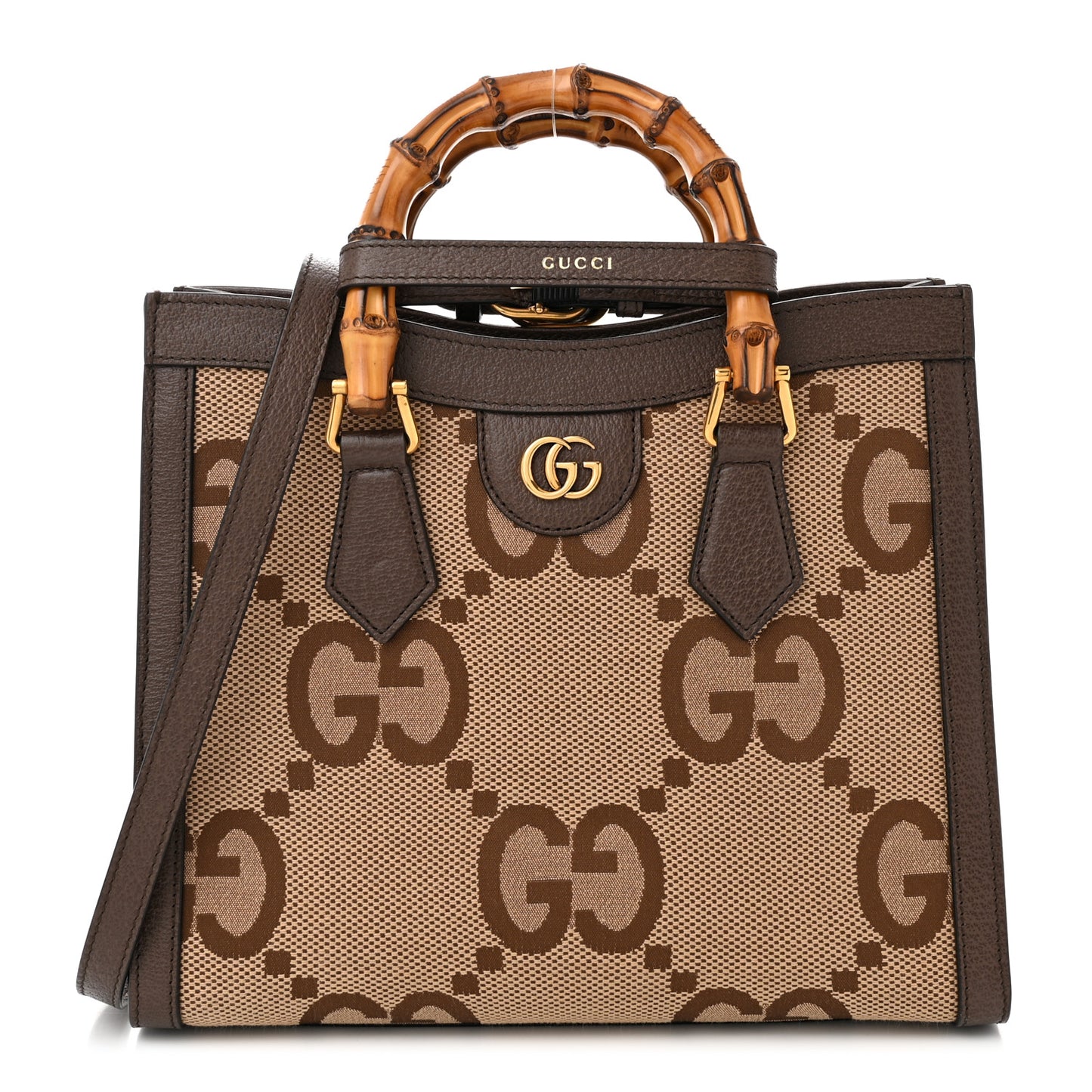 Monogram Jumbo GG Textured Dollar Calfskin Small Diana Tote Bag Camel Ebony New Acero Pomegranate Red