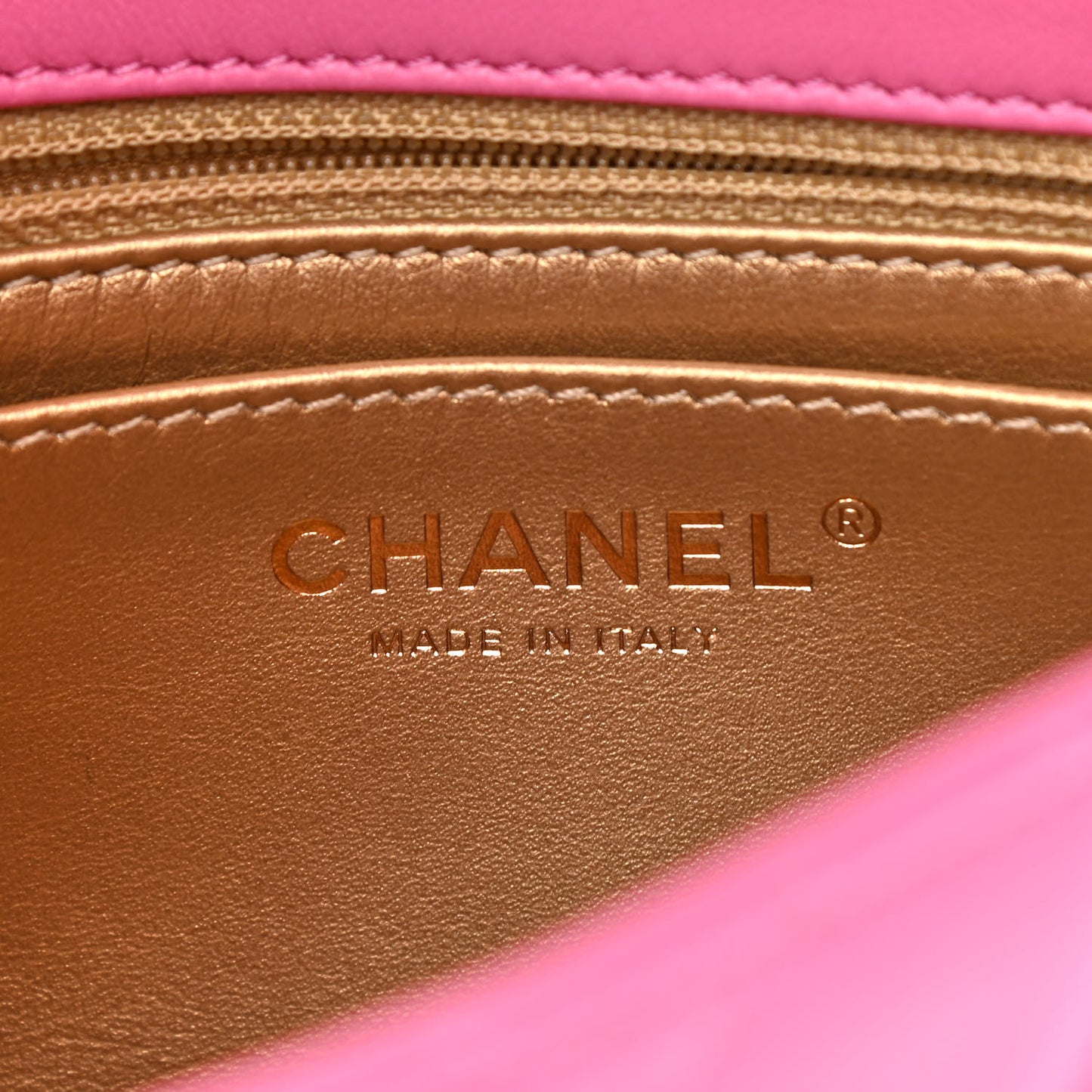 Lambskin Quilted Mini Pearl Crush Flap Pink