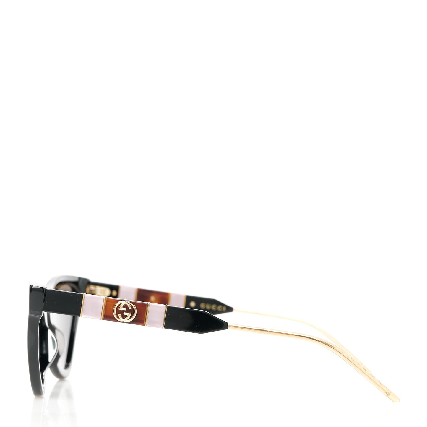 Acetate Cat Eye GG0708S Sunglasses Black