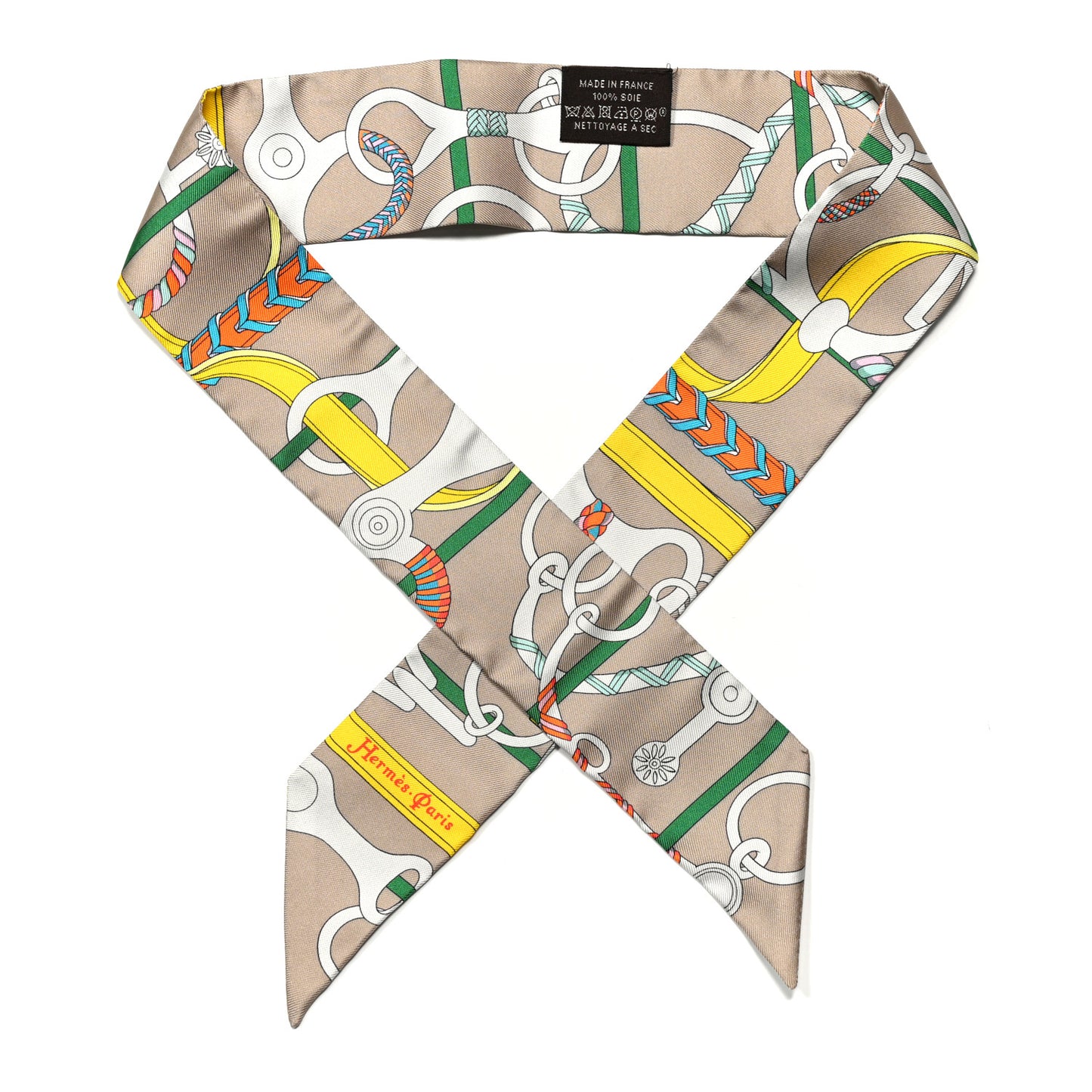 Silk Panoplie Equestre Twilly Beige Jaune Vif Or