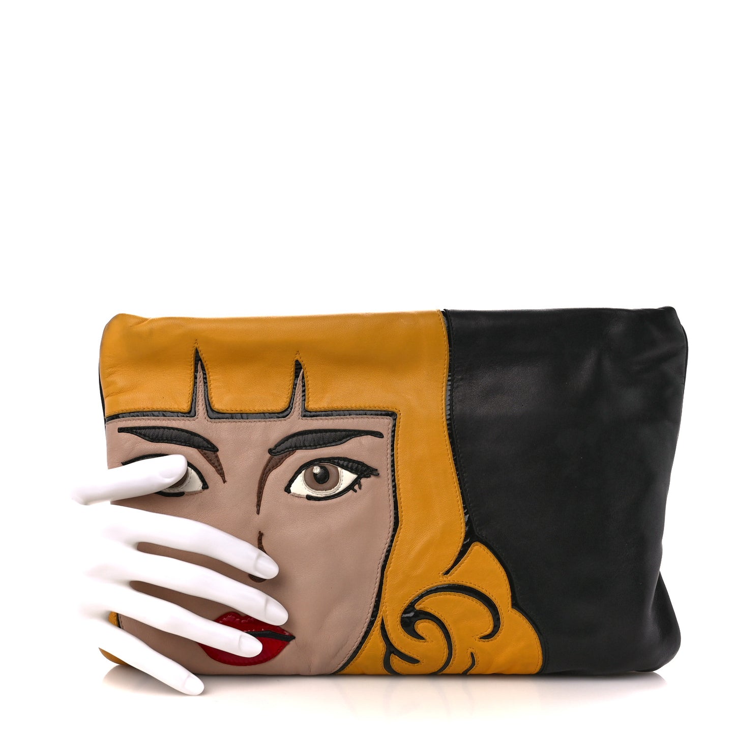 Nappa Pop Girl Zip Pouch Black