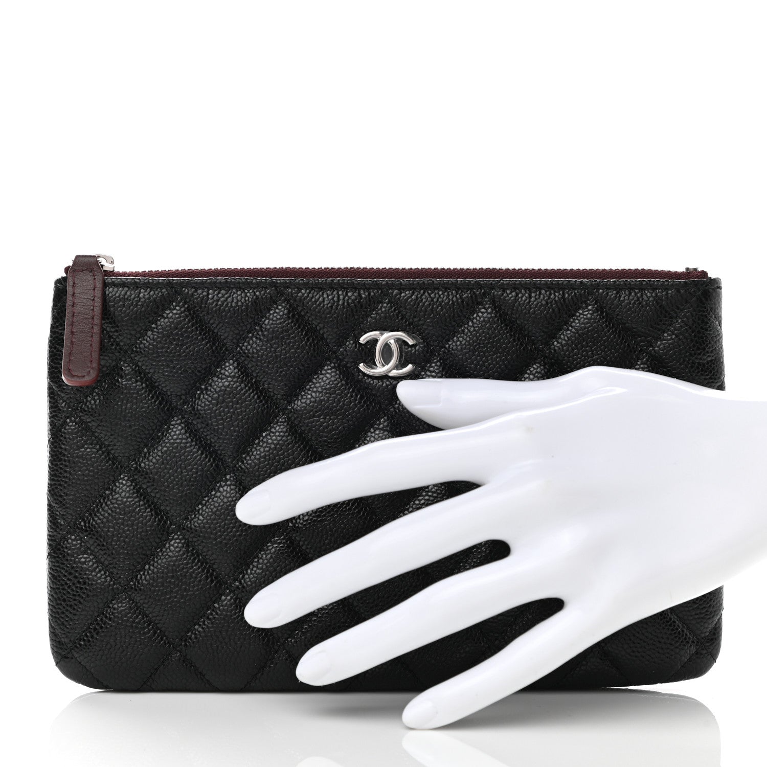 Chanel Caviar Quilted Cosmetic Case Black 2 of 7