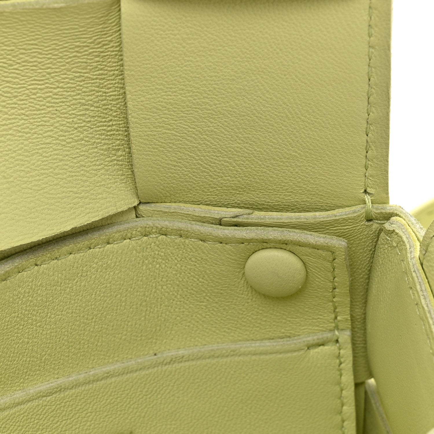 Bottega Veneta Lambskin Maxi Intreccio Candy Cassette Crossbody Bag Lemon Washed 10 of 16