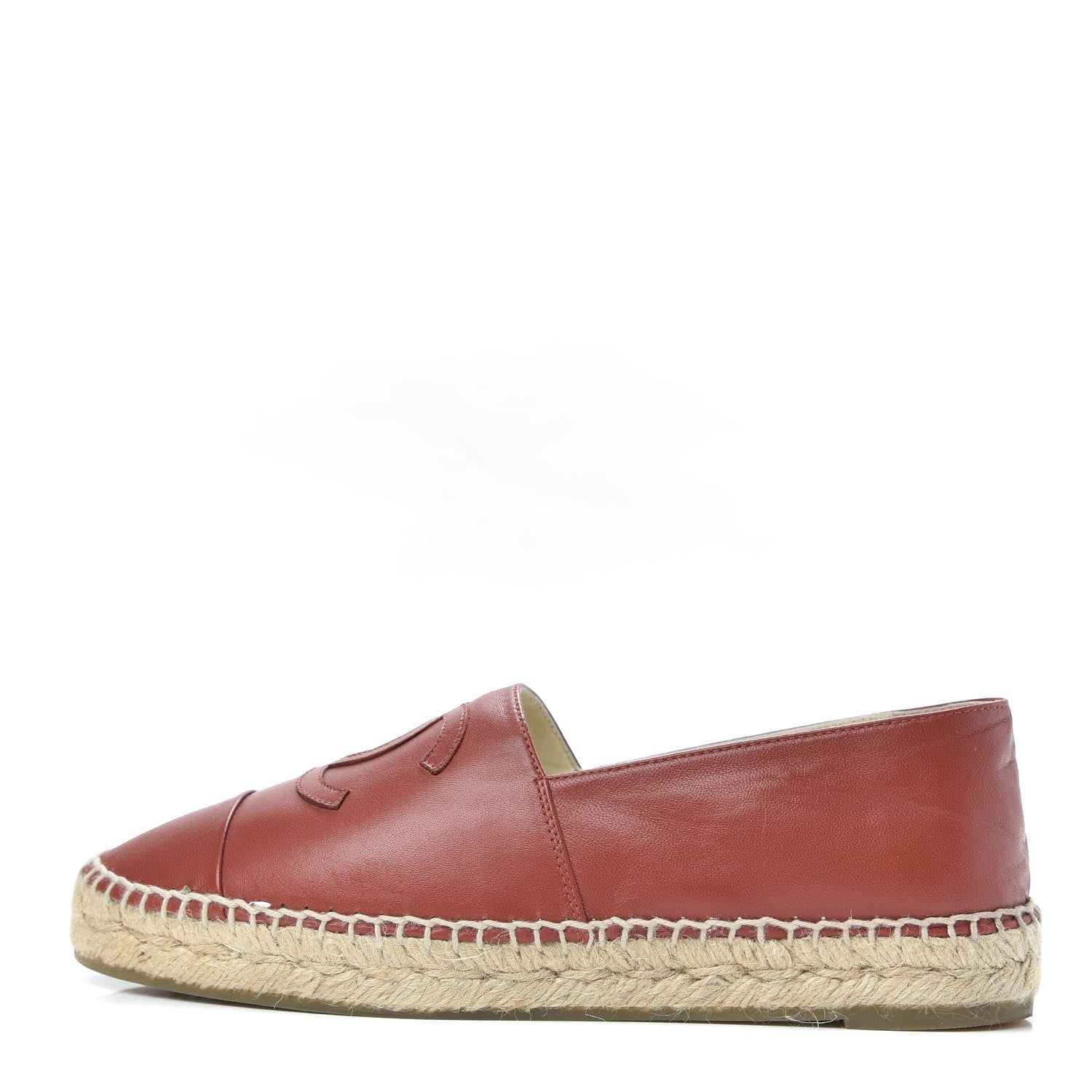 Chanel Lambskin CC Espadrilles 38 Brown 1 of 12