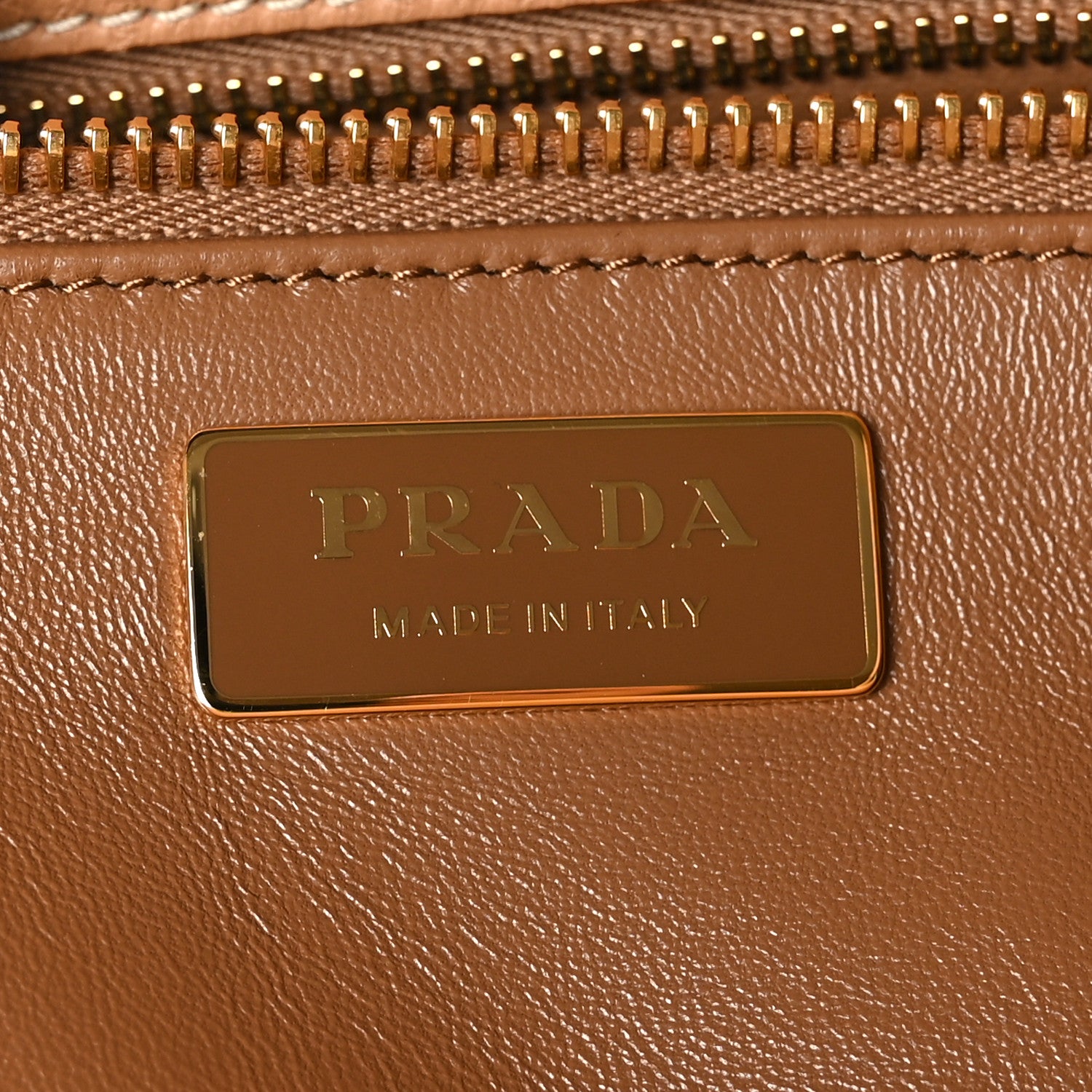Prada Calfskin Studded Extra Large Galleria Double Zip Tote Natural 6 of 10