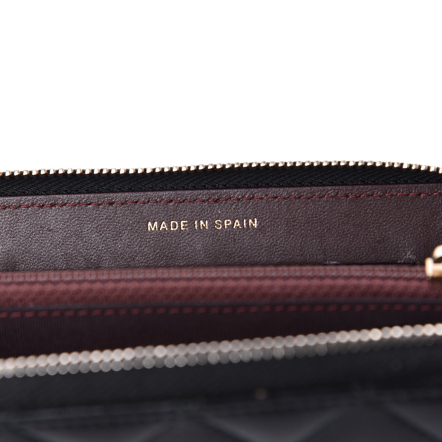 Lambskin Quilted Small Trendy CC Zip Around Wallet Black