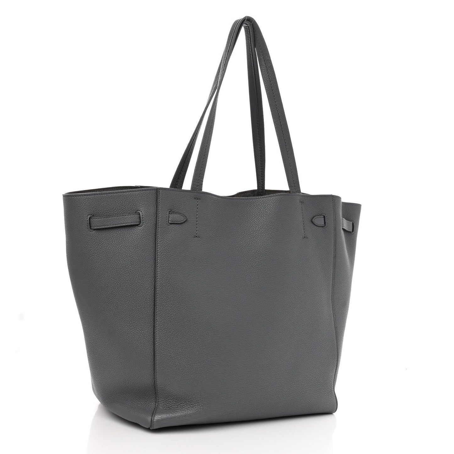 Soft Grained Calfskin Small Belt Cabas Phantom Medium Grey