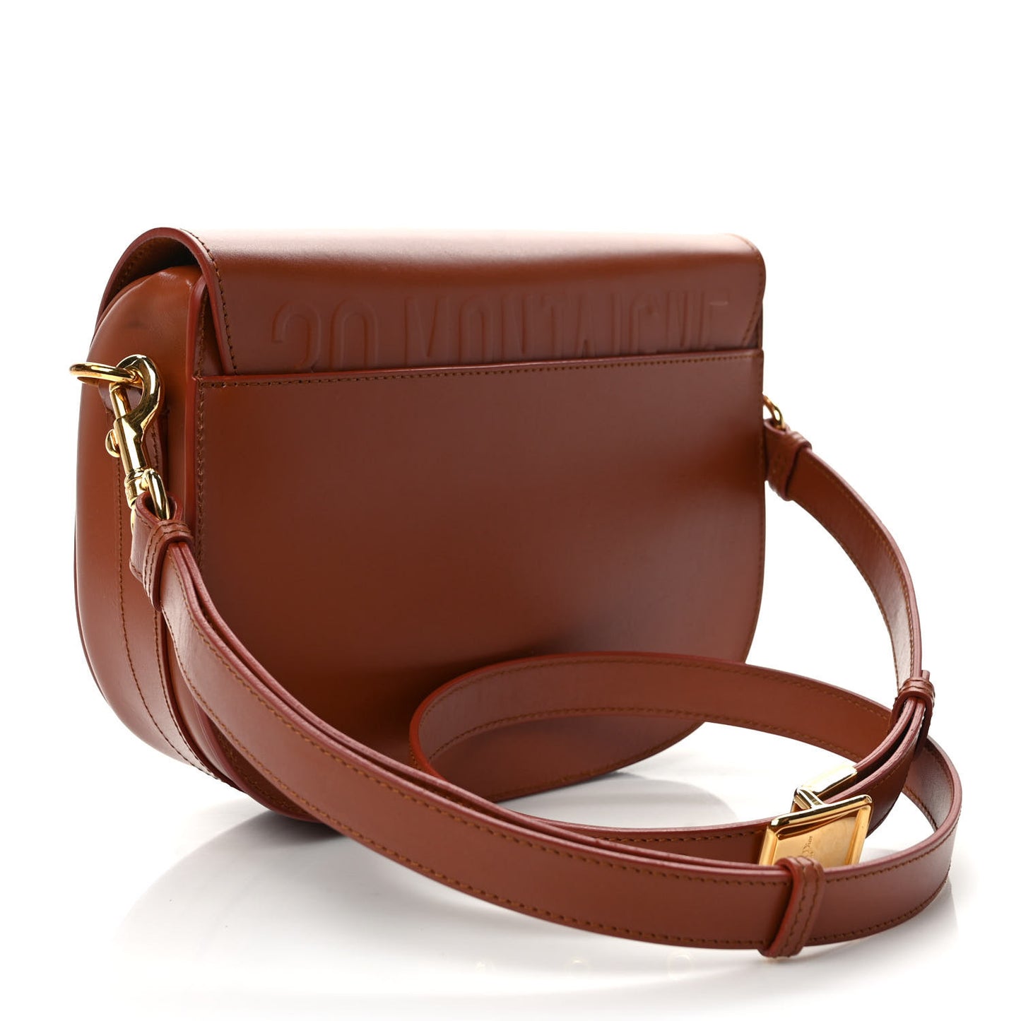 Box Calfskin Medium Bobby Flap Dark Tan