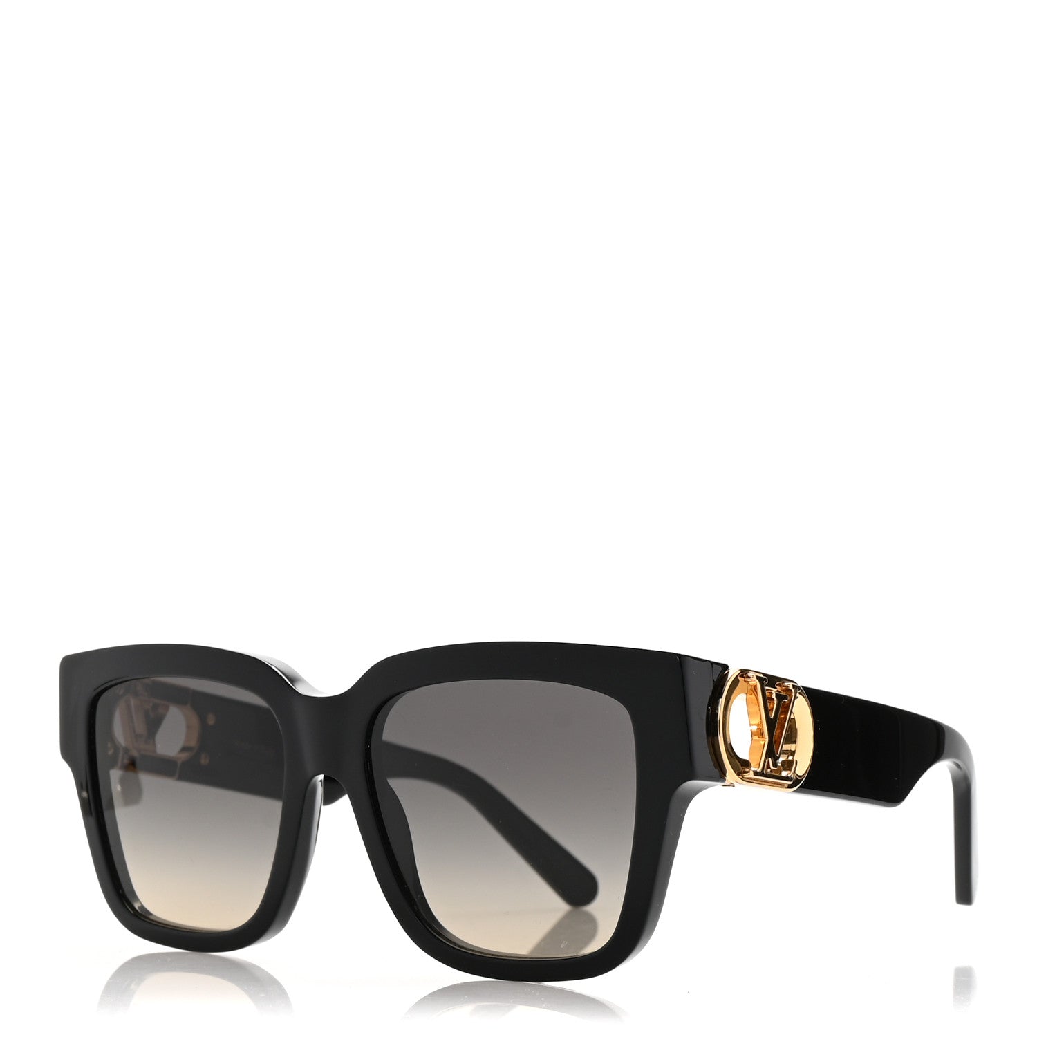 Louis Vuitton Acetate LV Link PM Square Sunglasses Z1566W Black