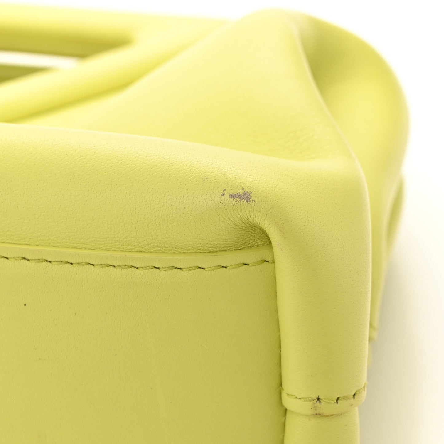Calfskin Small The Point Triangle Bag Seagrass