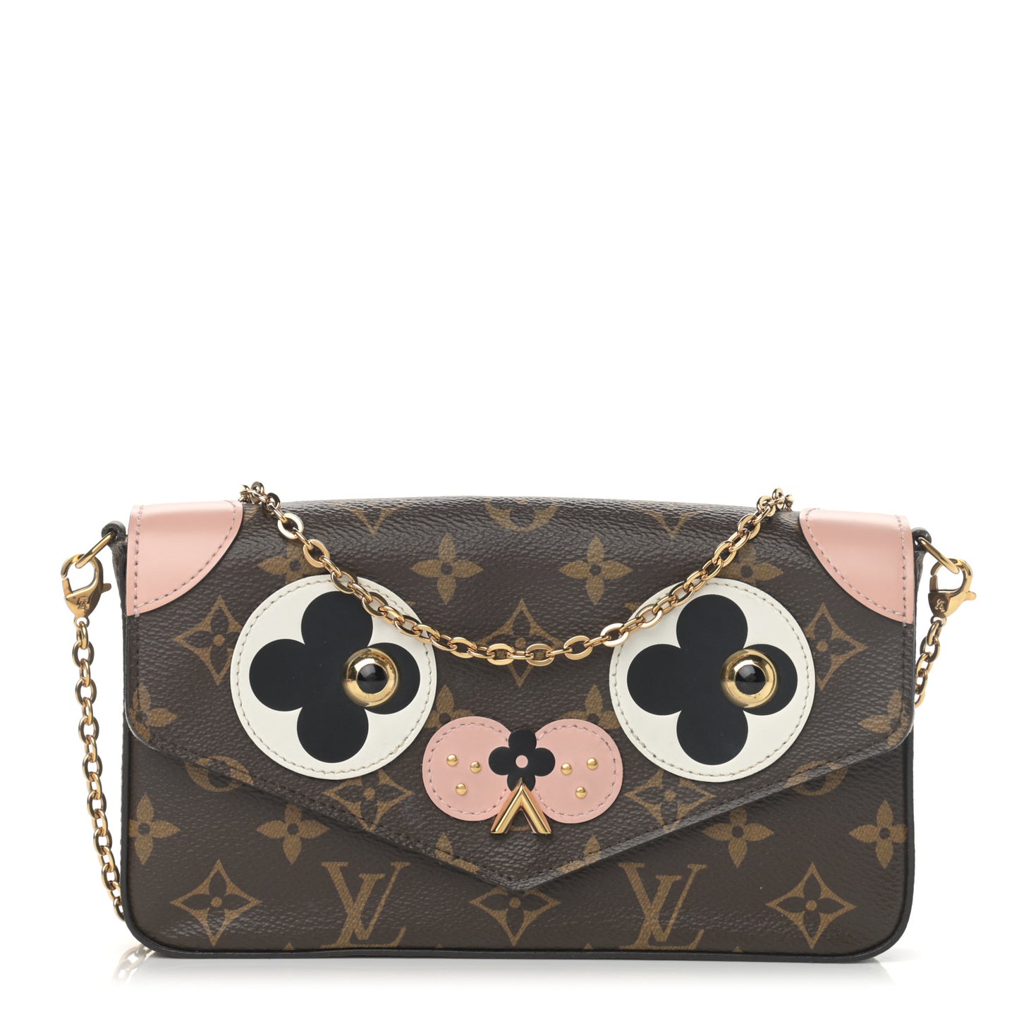 Monogram Valentine Dog Pochette Felicie Chain Wallet
