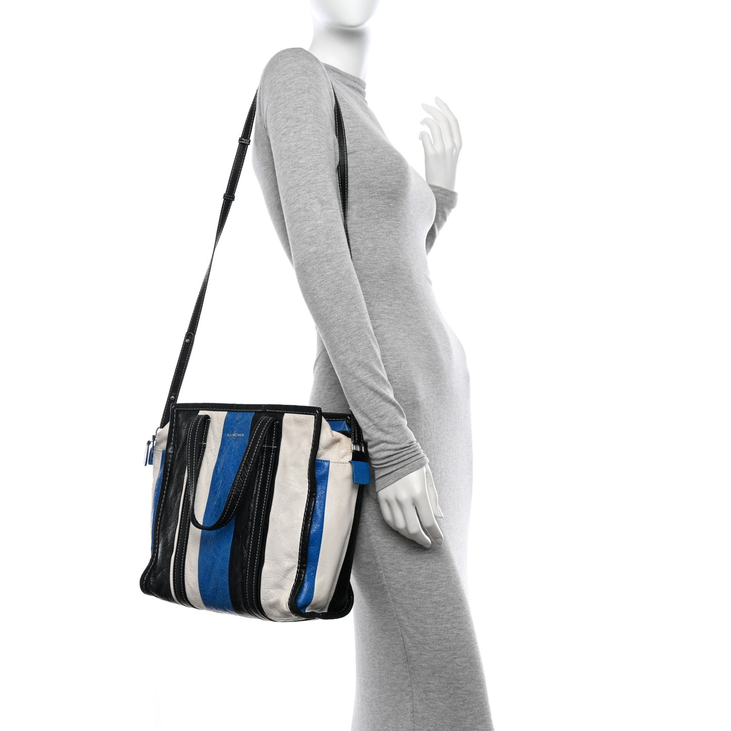 Agneau Arena Multicolore S Bazar Shopper Tote Bleu White Black