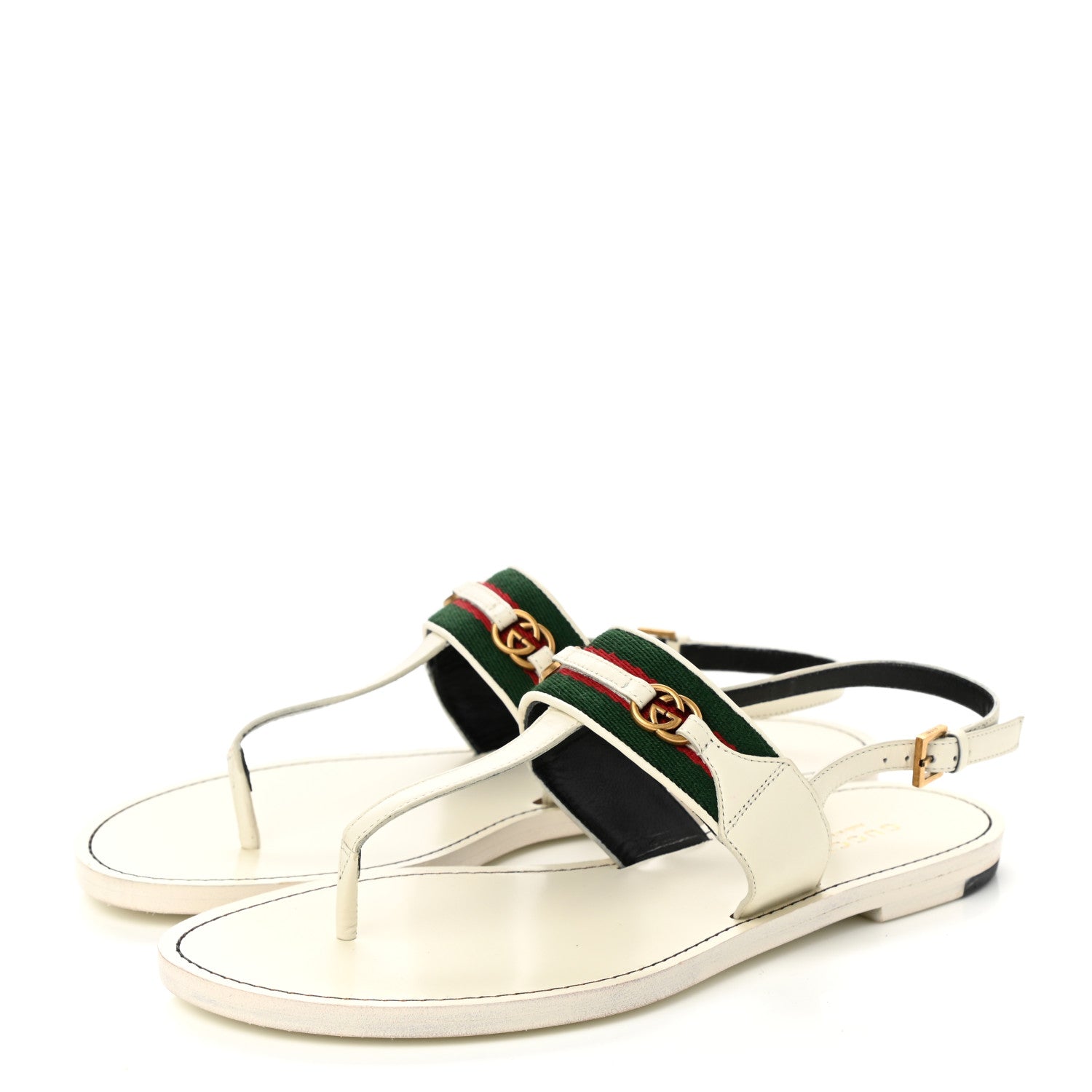 Gucci Nylon Web Lifford Jakarta Sandals 38 White 3 of 7