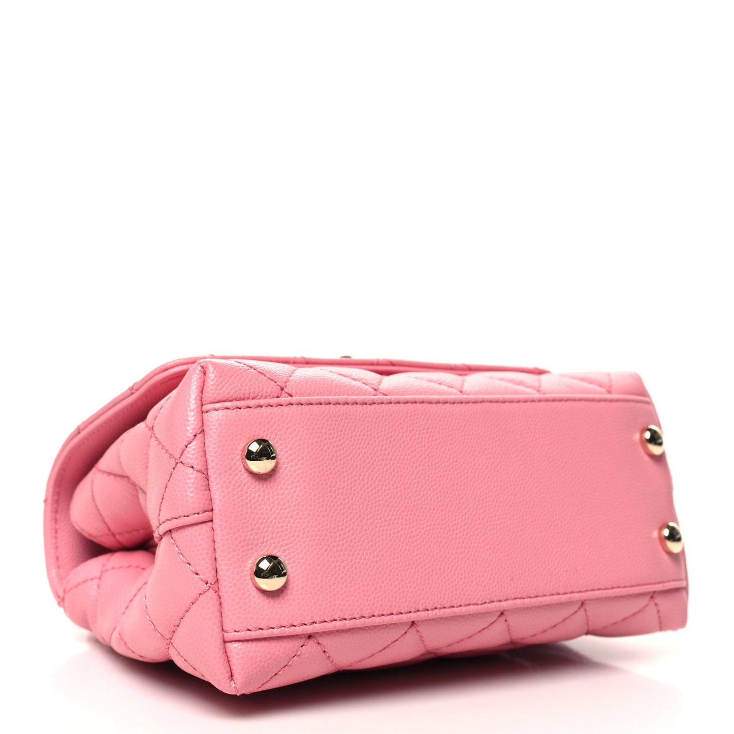 Caviar Quilted Extra Mini Coco Chain Handle Flap Pink