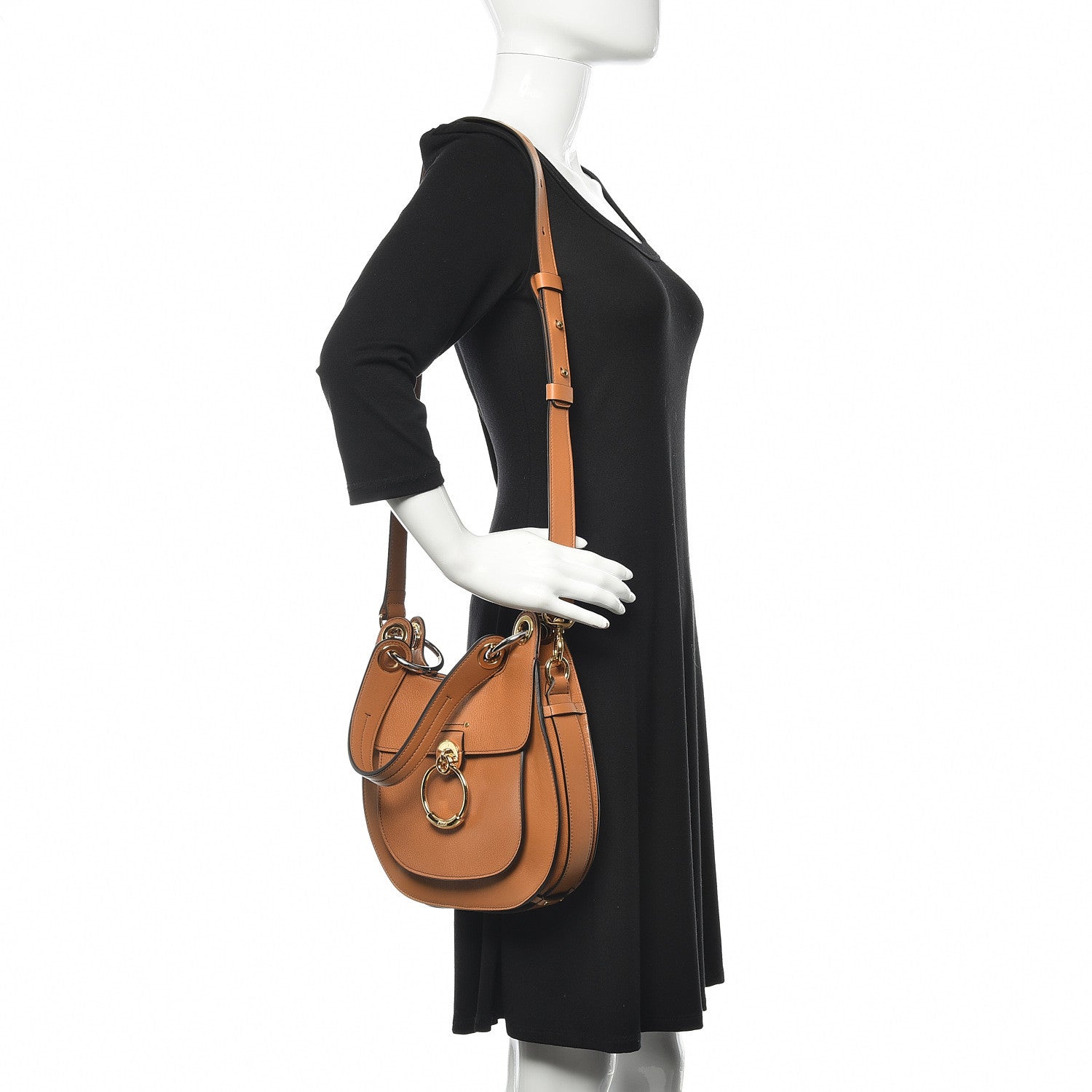 Chloe Calfskin Medium Tess Hobo Autumnal Brown 2 of 9