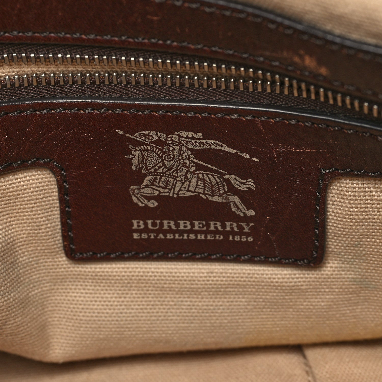 Burberry Canvas Mega Check Print Tote Beige 6 of 15