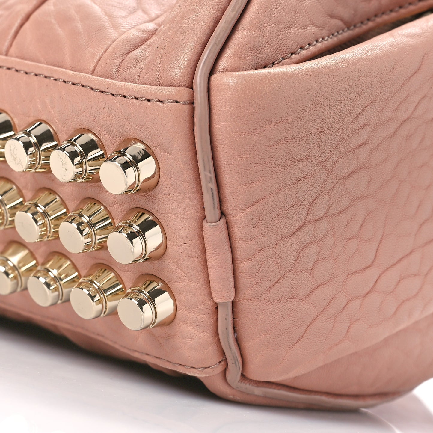 Pebbled Lambskin Mini Rockie Blush Gold Hardware