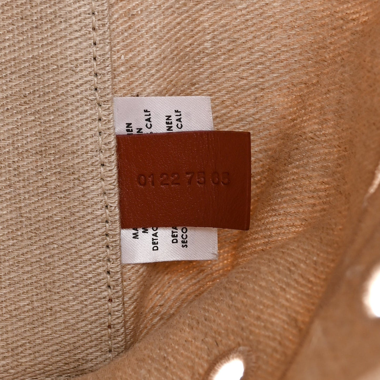 Linen Calfskin Large Kamilla North-South Tote Beige