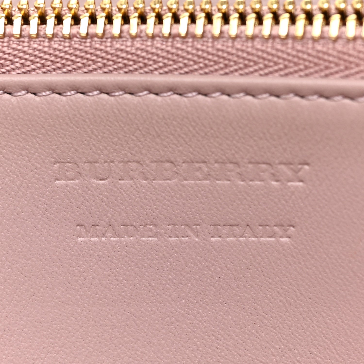 Burberry Grainy Calfskin House Check Elmore Zip Around Wallet Mauve Pink 7 of 11