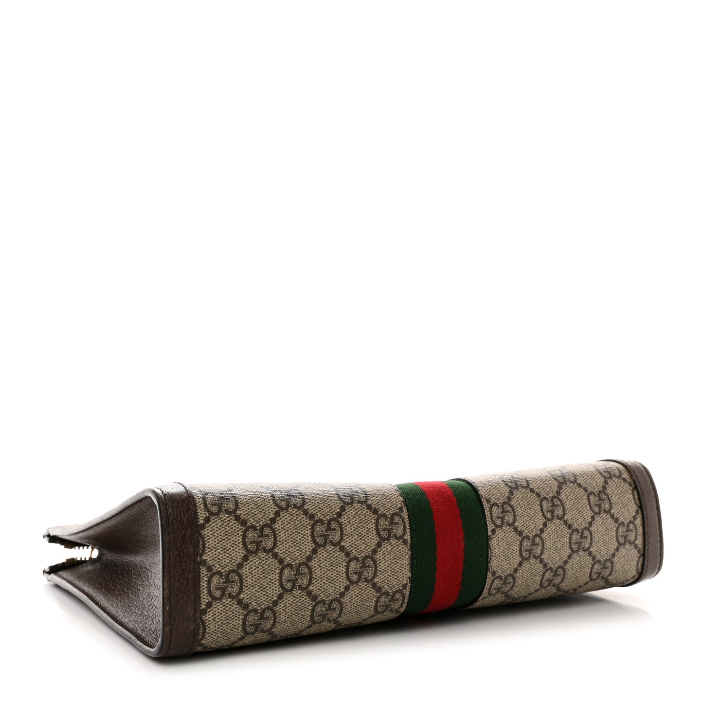 GG Supreme Monogram Web Ophidia Pouch Brown