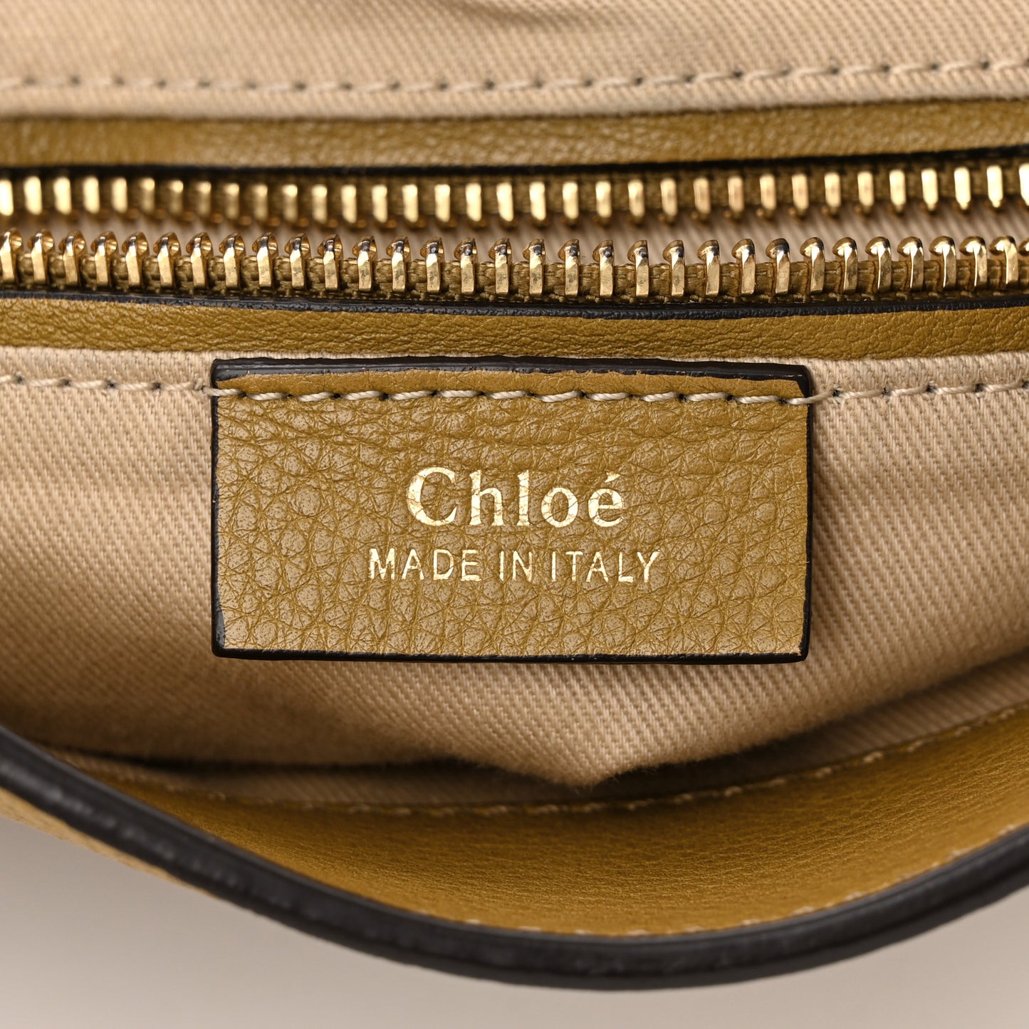 Suede Calfskin Small Faye Backpack Dark Khaki