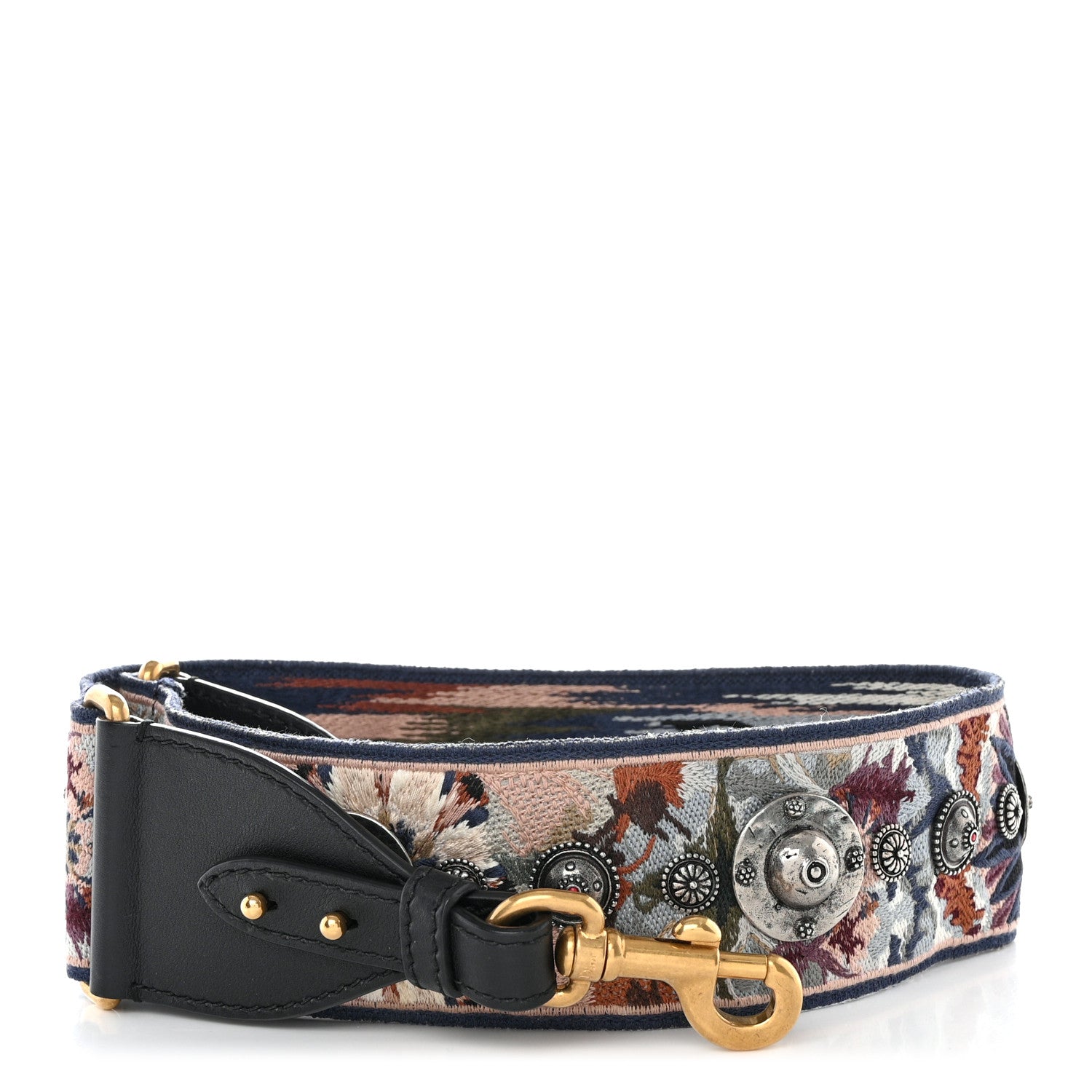 Christian Dior Canvas Embroidered Studded KaleiDiorscopic Shoulder Strap Multicolor 1 of 5
