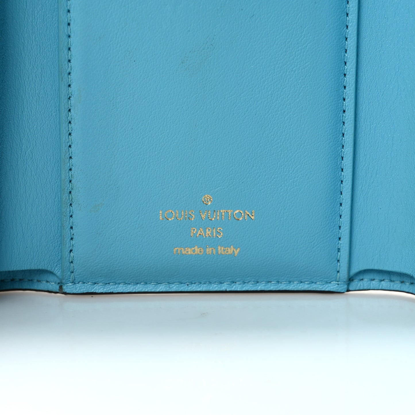 Smooth Calfskin LV Pont 9 Compact Wallet Creme