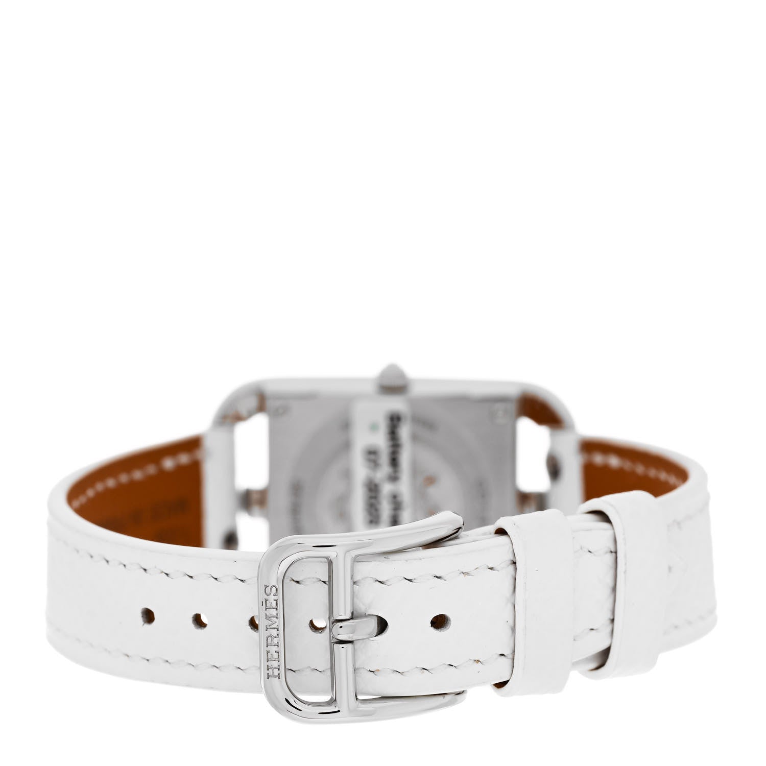 Hermes Stainless Steel Epsom Diamond 23mm Cape Cod Quartz Watch Blanc 3 of 5