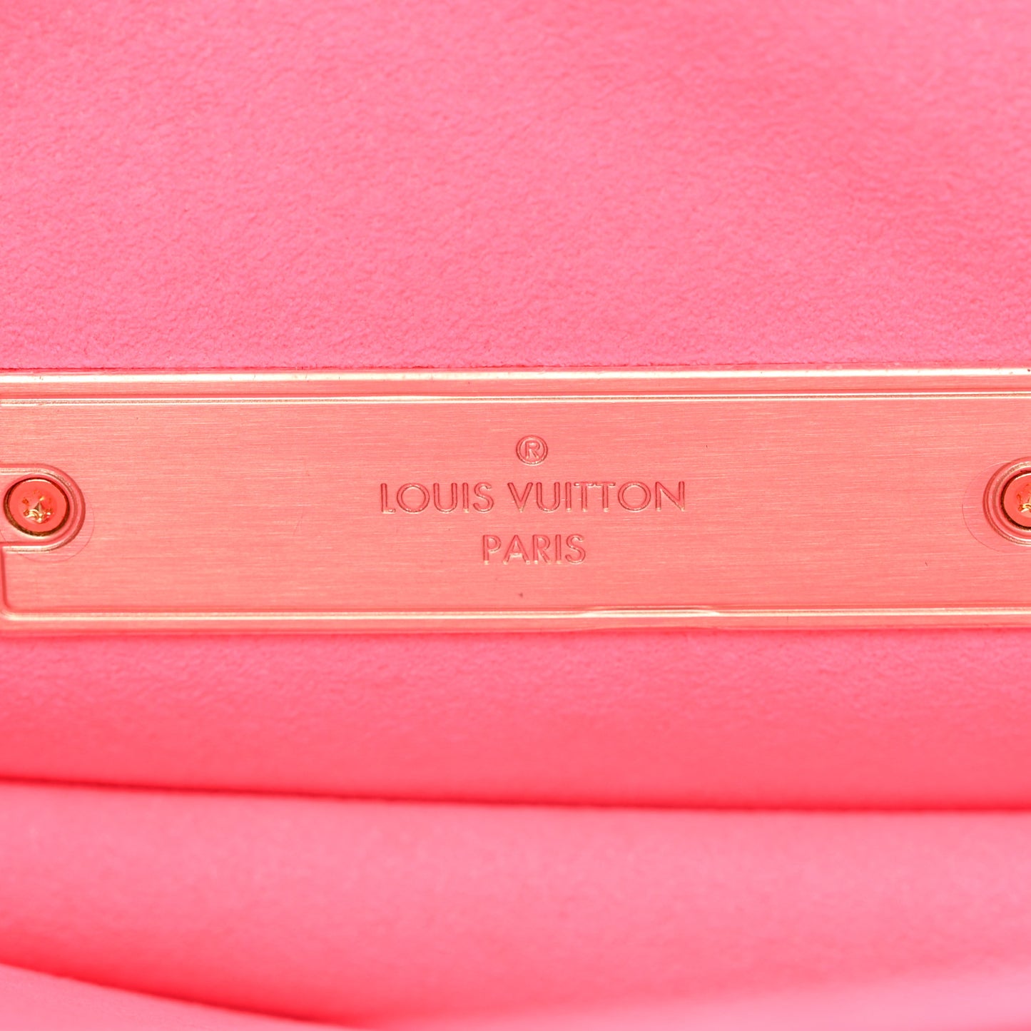 Grained Calfskin Tufted Monogram Mini Dauphine Fluo Pink