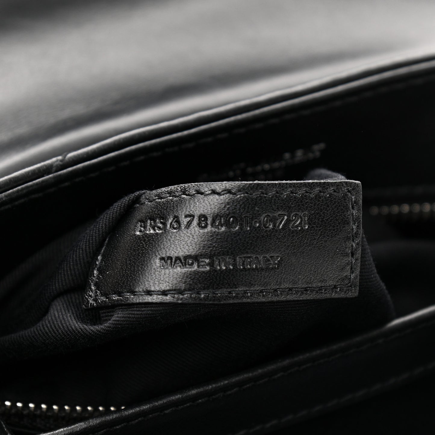 Calfskin Y Quilted Monogram Toy Loulou Crossbody Bag Black