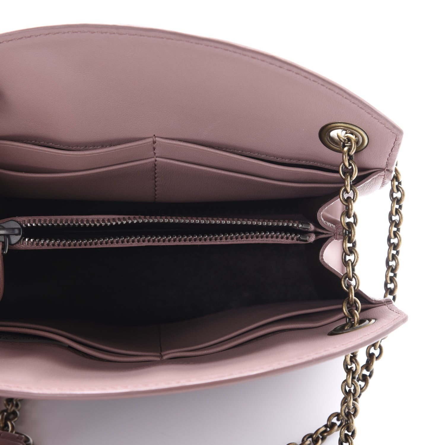 Bottega Veneta Nappa Intrecciato Chain Wallet Deco Rose Baccarra Rose 5 of 9