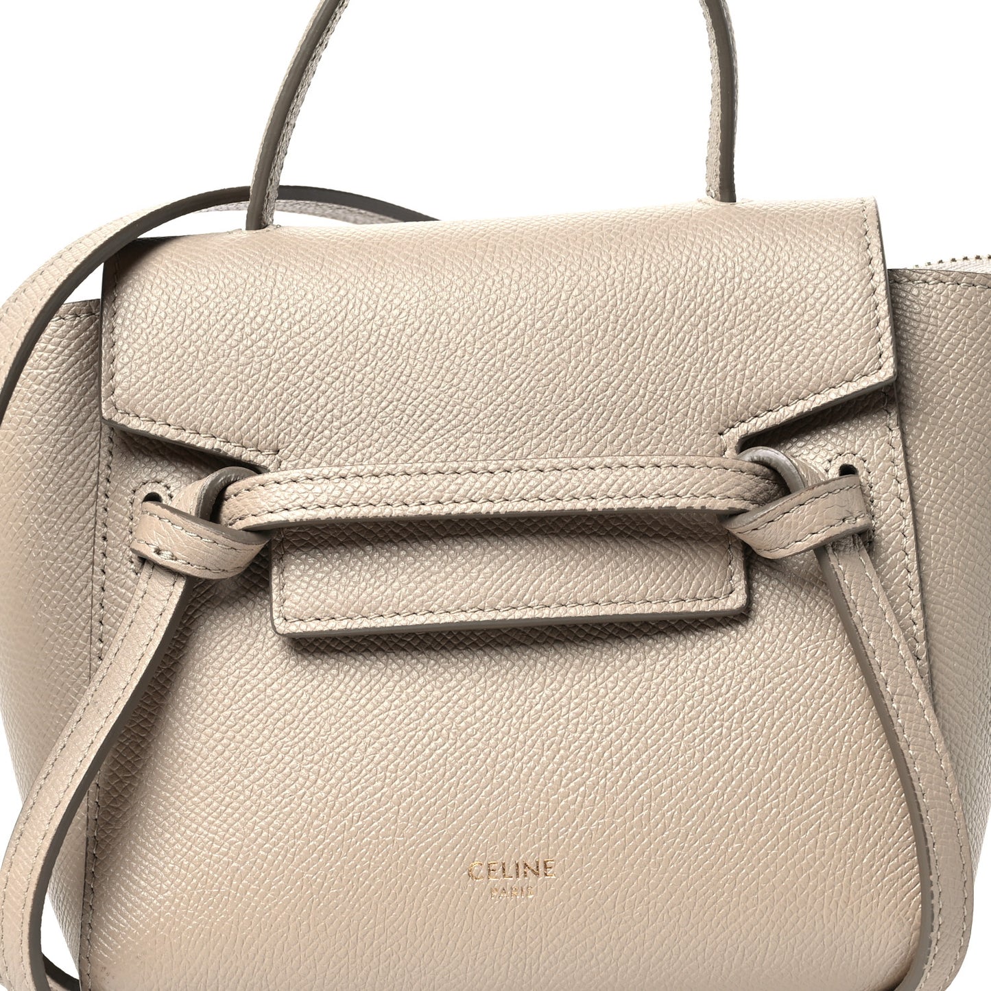 Grained Calfskin Pico Belt Bag Light Taupe