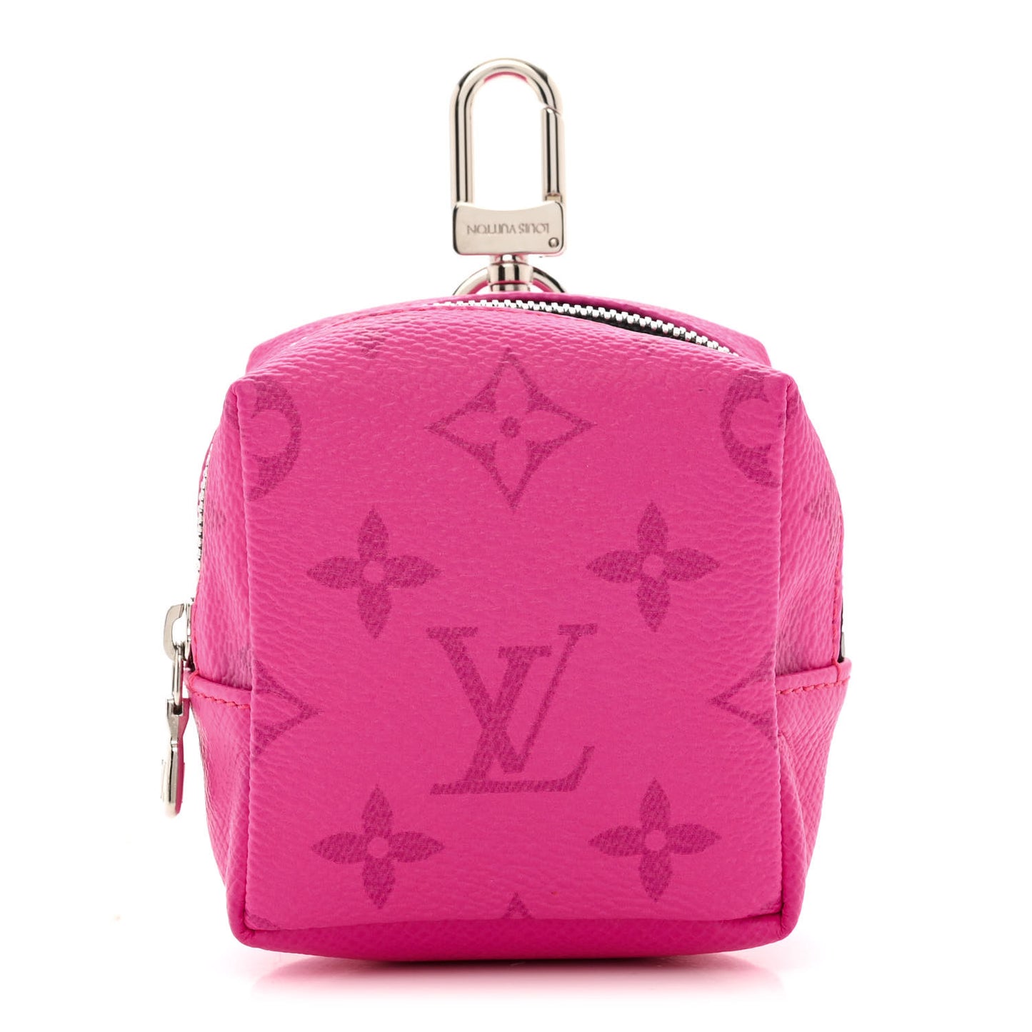 Taigarama Box Pouch Bag Charm Key Ring Fuchsia