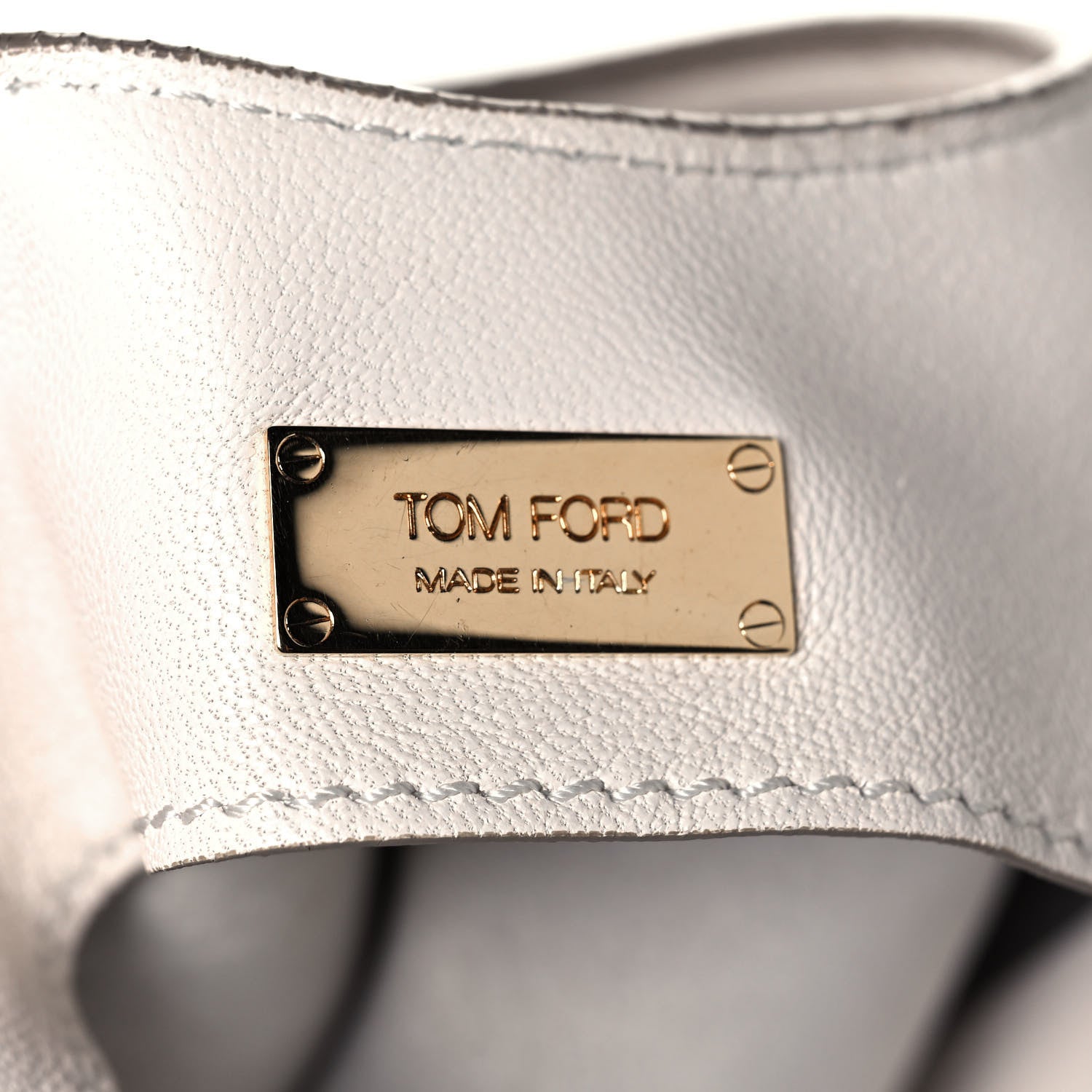 Tom Ford Ramskin Small Alix Padlock Zip Shoulder Bag White 7 of 17