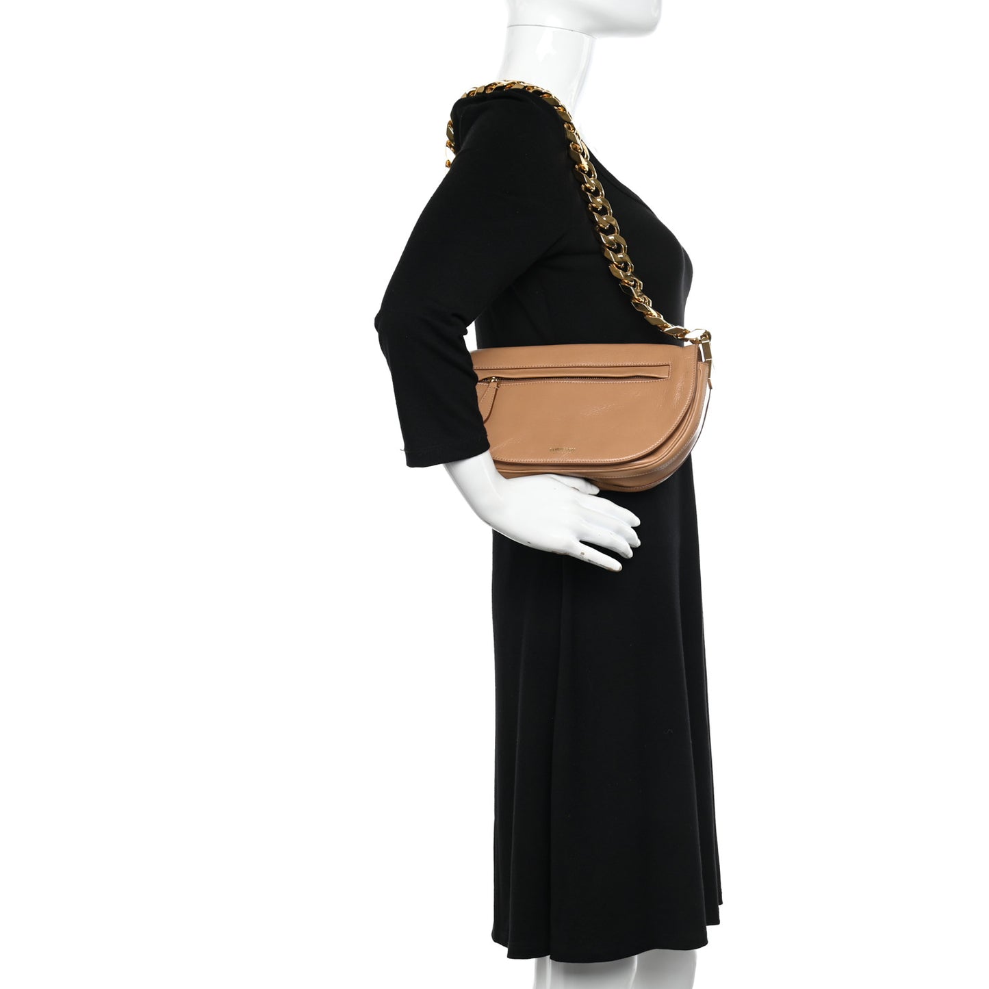 Lambskin Small Olympia Shoulder Bag Tan