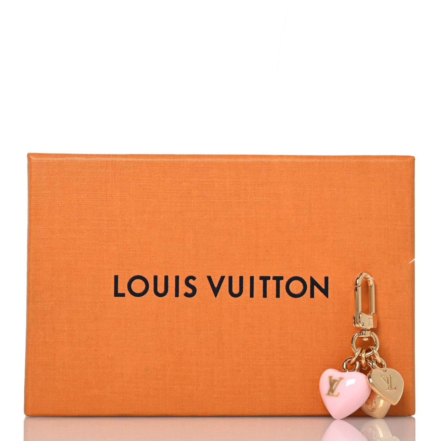 Micro Charms LV Heart Bag Charm Key Holder Gold