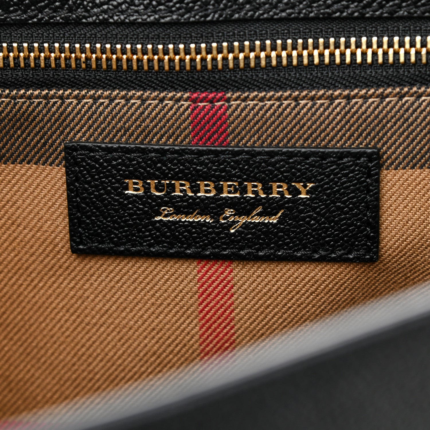 Burberry Soft Grain Calfskin Medium Buckle Tote Black 5 of 10