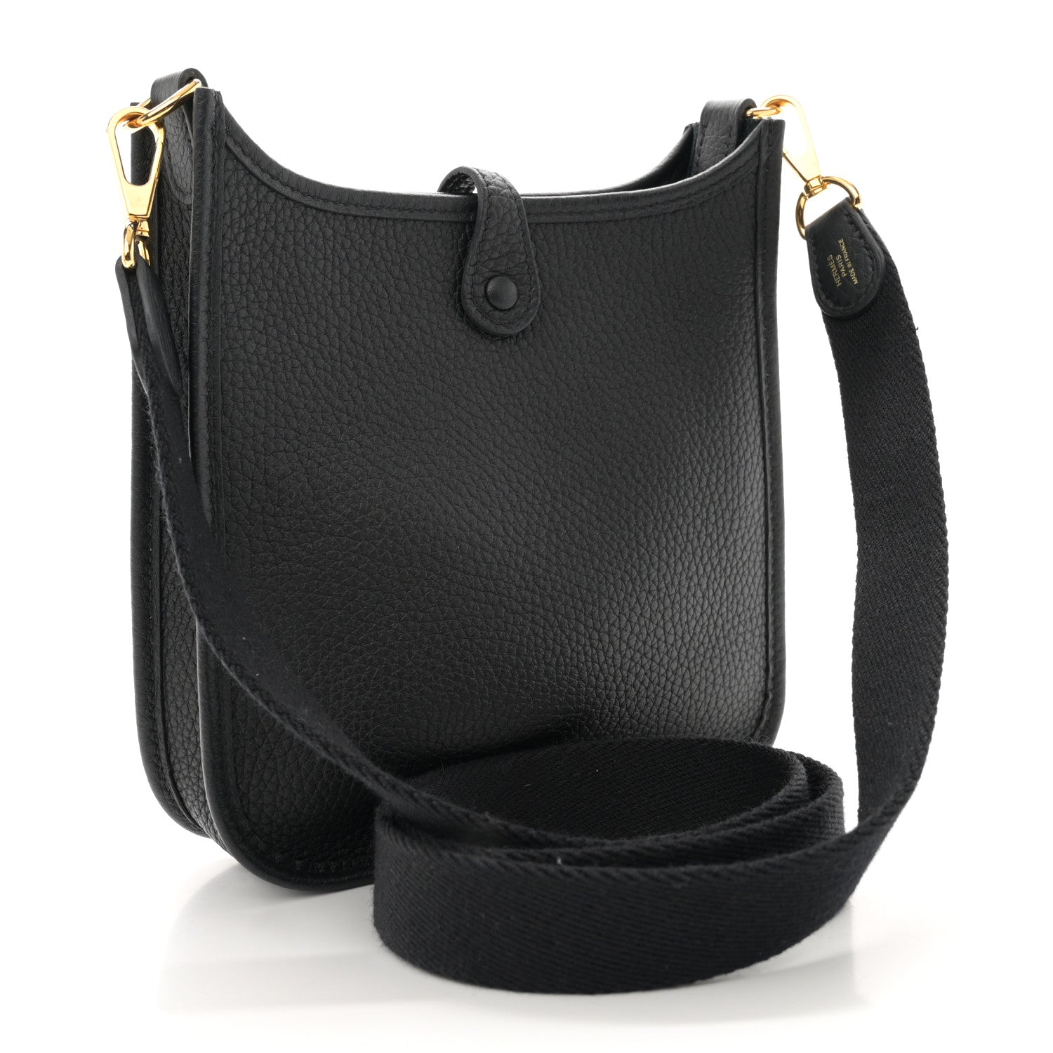 Hermes Taurillon Clemence Evelyne TPM Black 3 of 10