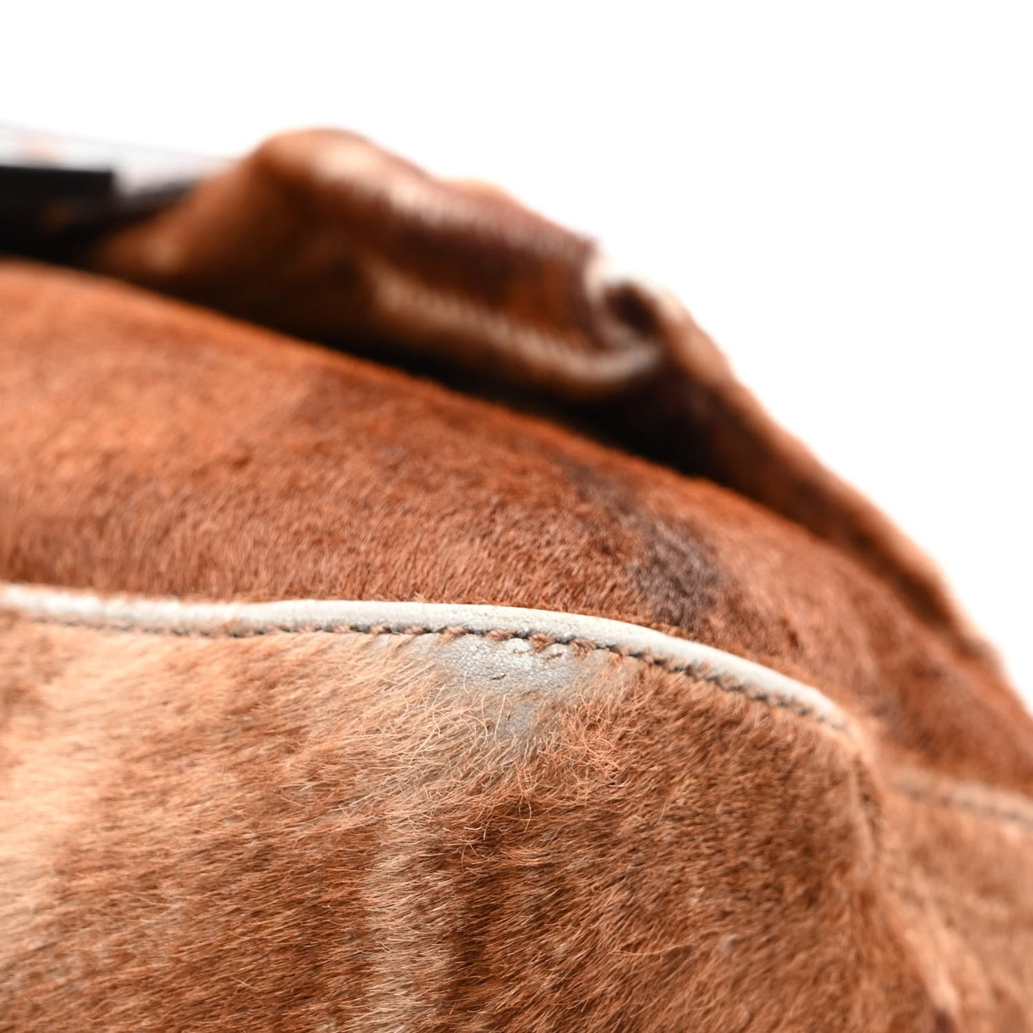 Calf Hair Mama Baguette Brown