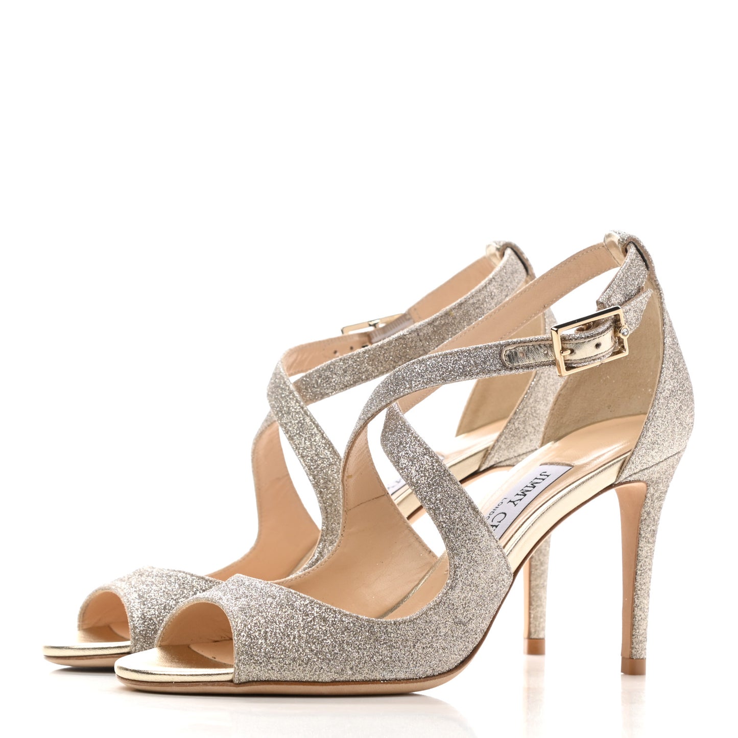 Dusty Glitter Emily 85 Sandals 36 Platinum Ice